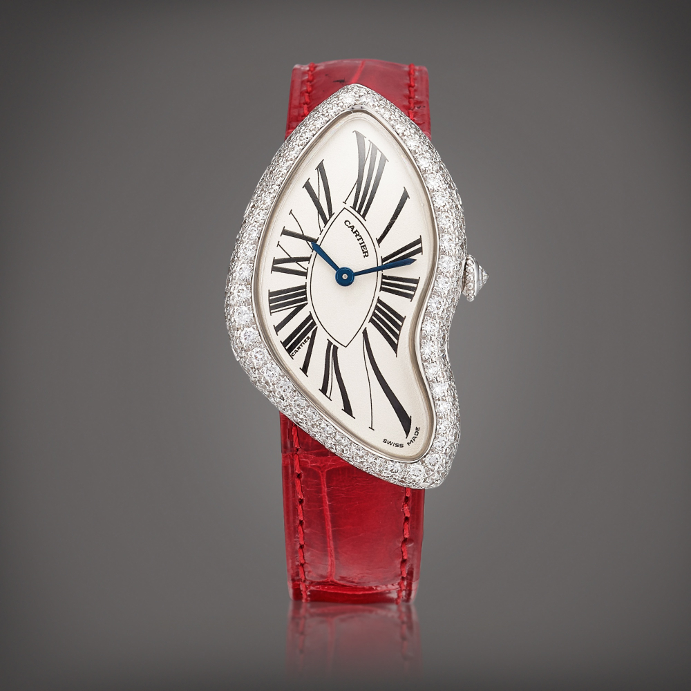 PROPERTY OF A LADY  Cartier  Crash A white gold and diamond-set wristwatch, Circa 2000 