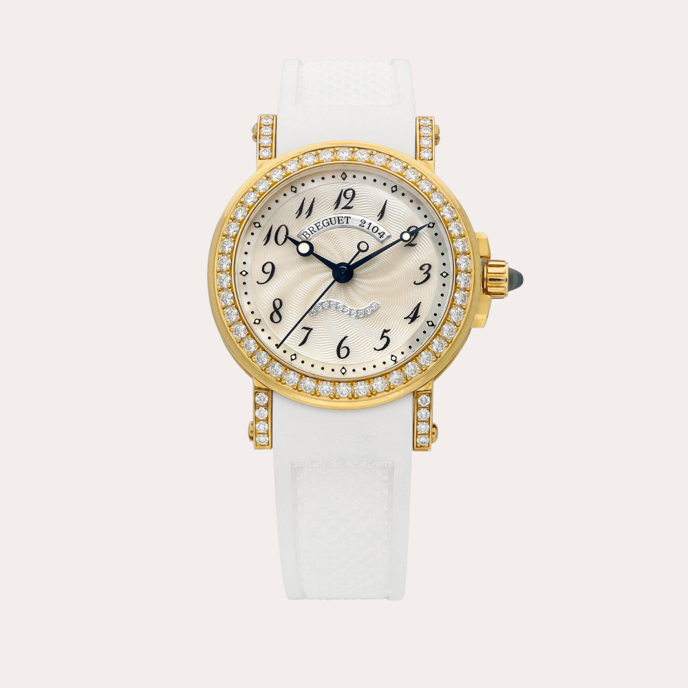 Breguet Marine, Reference 8818 | A yellow gold and diamond-set wristwatch with mother-of-pearl dial, Circa 2015 | 寶璣 | Marine 型號8818 | 黃金鑲鑽石腕錶，備珠母貝錶盤，約2015年製