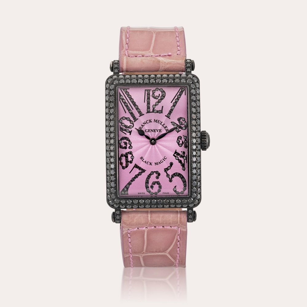 Franck Muller Long Island Black Magic, Reference 952 QZ D | A limited edition PVD-coated white gold and black diamond-set wristwatch, Circa 2006 | Long Island Black Magic 型號952 QZ D | 限量版 PVD 塗層處理白金鑲黑鑽石腕錶，約2006年製