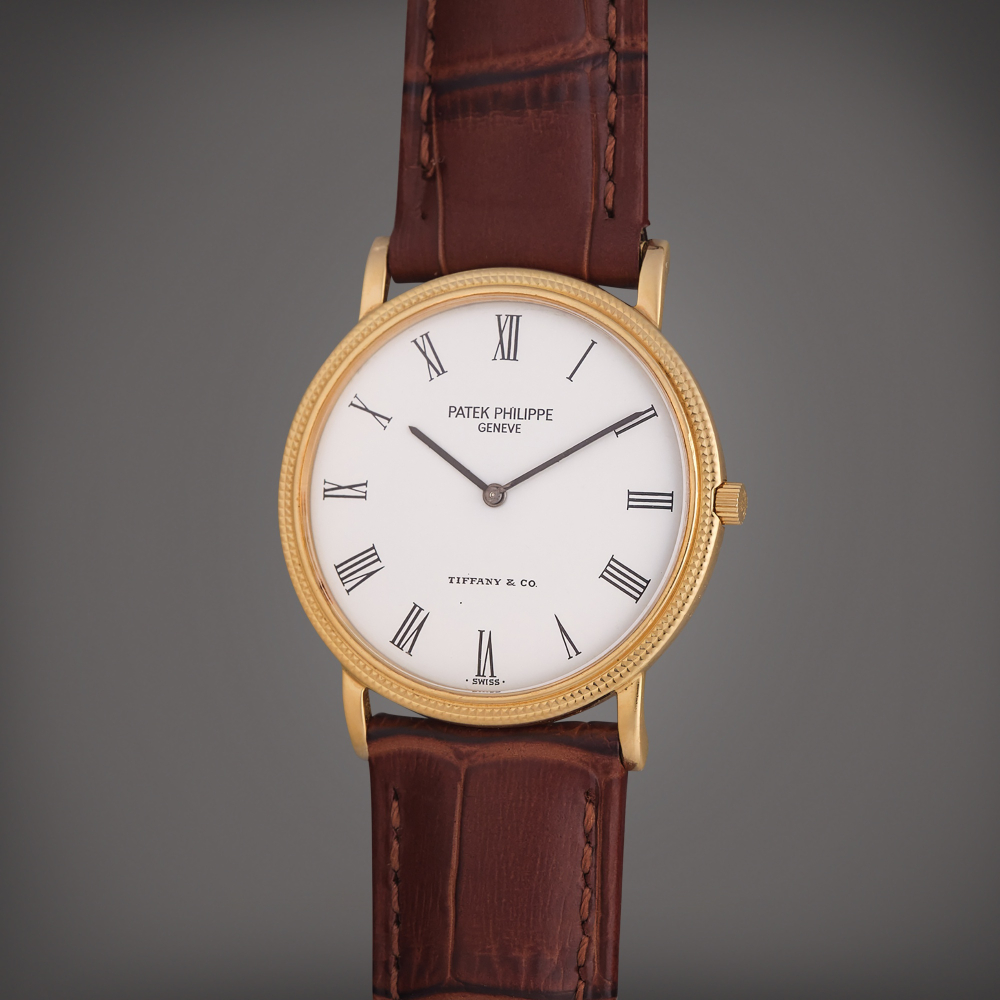 Patek Philippe Reference 3520/D Calatrava | Retailed by Tiffany & Co.: A yellow gold wristwatch, Made in 1986