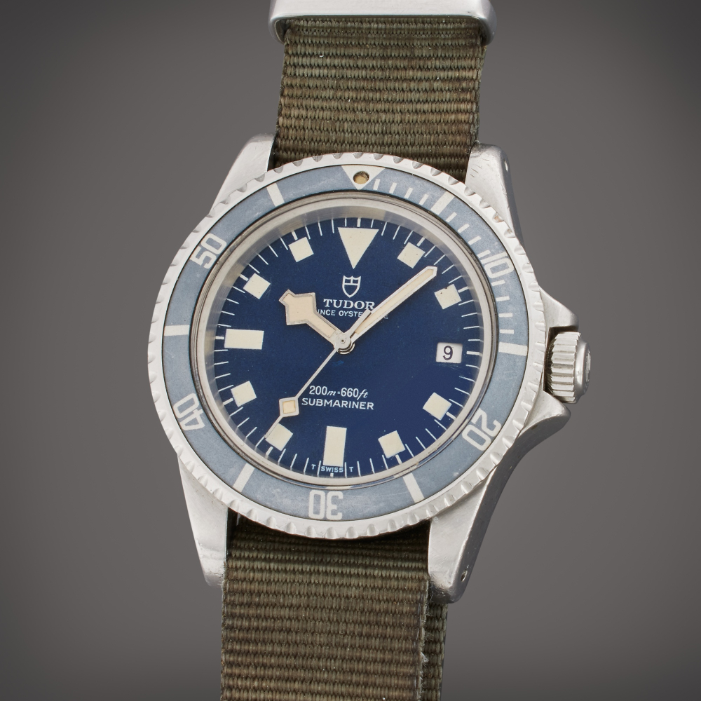 Tudor Reference 9411/0 Submariner ‘Snowflake’ | A stainless steel automatic wristwatch with date, Made for the Argentine Cuerpo de Infantería, Circa 1977