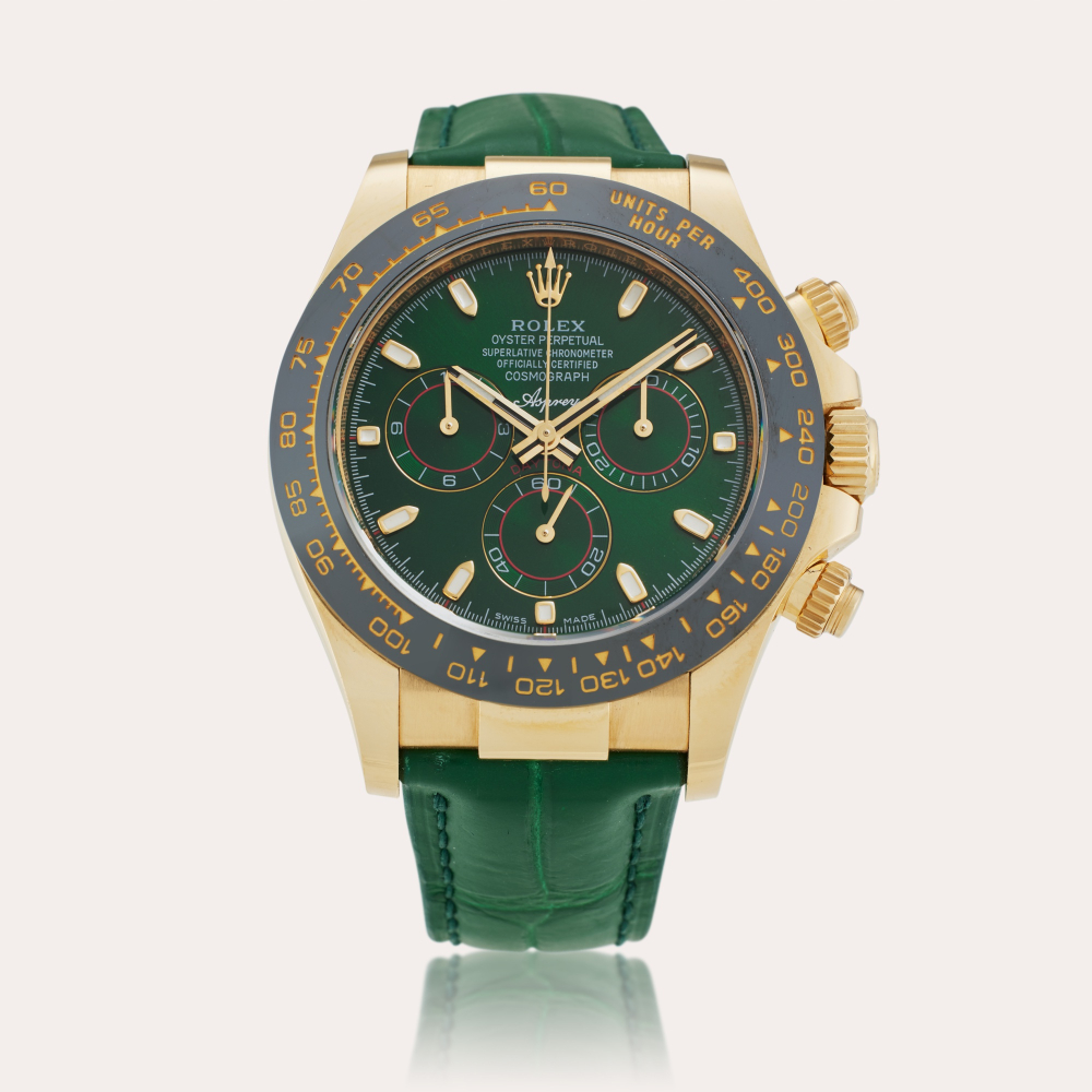 Asprey Reference 116518L Daytona | A yellow gold automatic chronograph wristwatch, Circa 2024