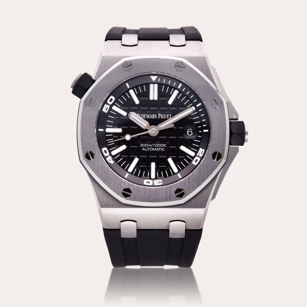 Audemars Piguet Reference 15710ST Royal Oak Offshore Diver | A stainless steel automatic wristwatch with date, Circa 2017