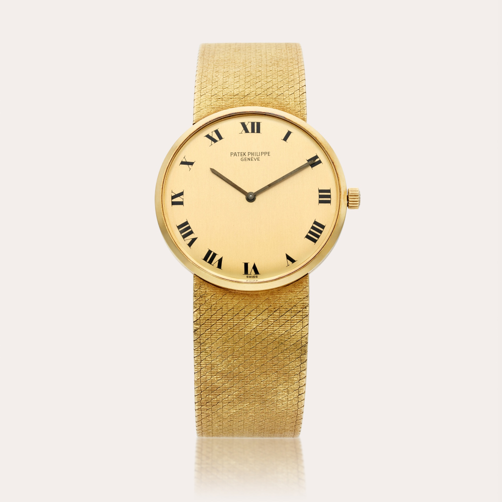 Patek Philippe Reference 3513/1 Calatrava | A yellow gold bracelet watch, Circa 1970
