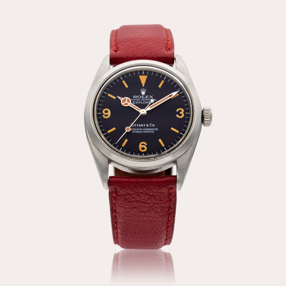 Rolex Reference 1016 Explorer | Retailed by Tiffany & Co.: A stainless steel automatic wristwatch, Circa 1968