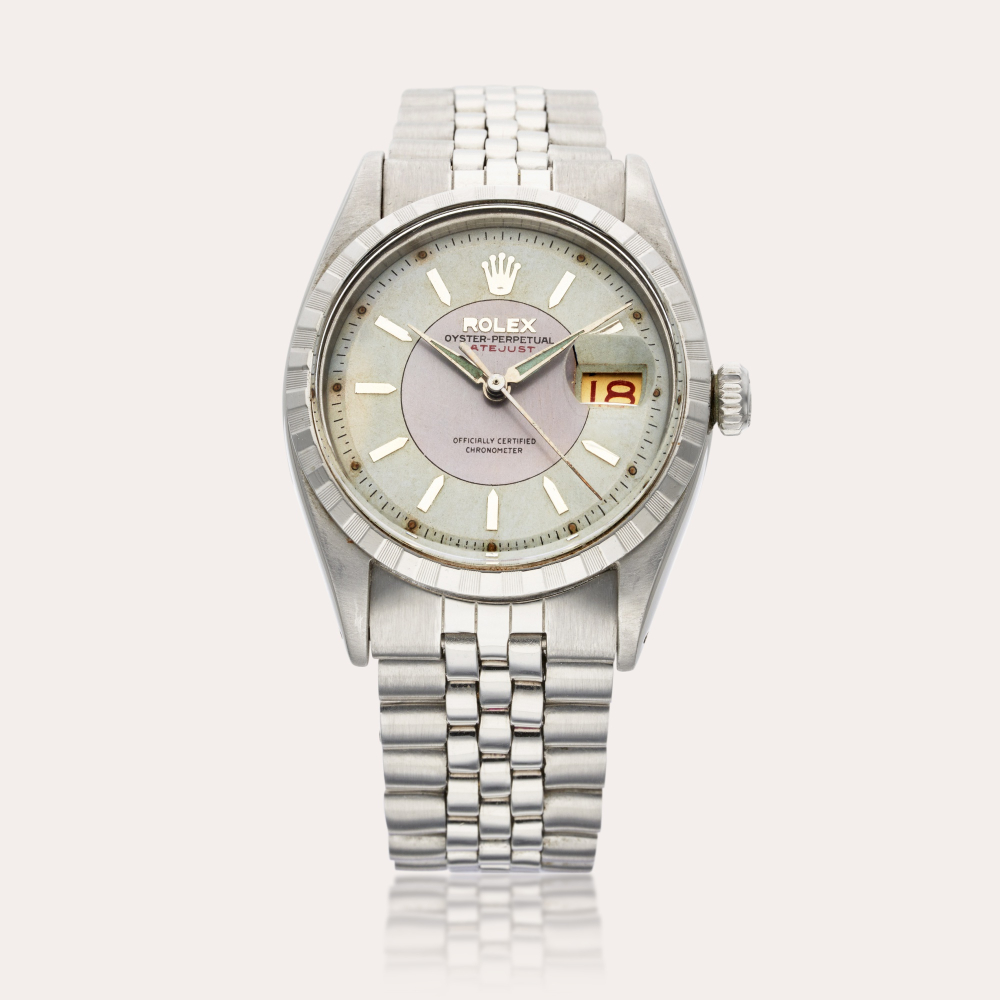 Rolex Reference 6605 Datejust | A stainless steel automatic wristwatch with date and bracelet, Circa 1958