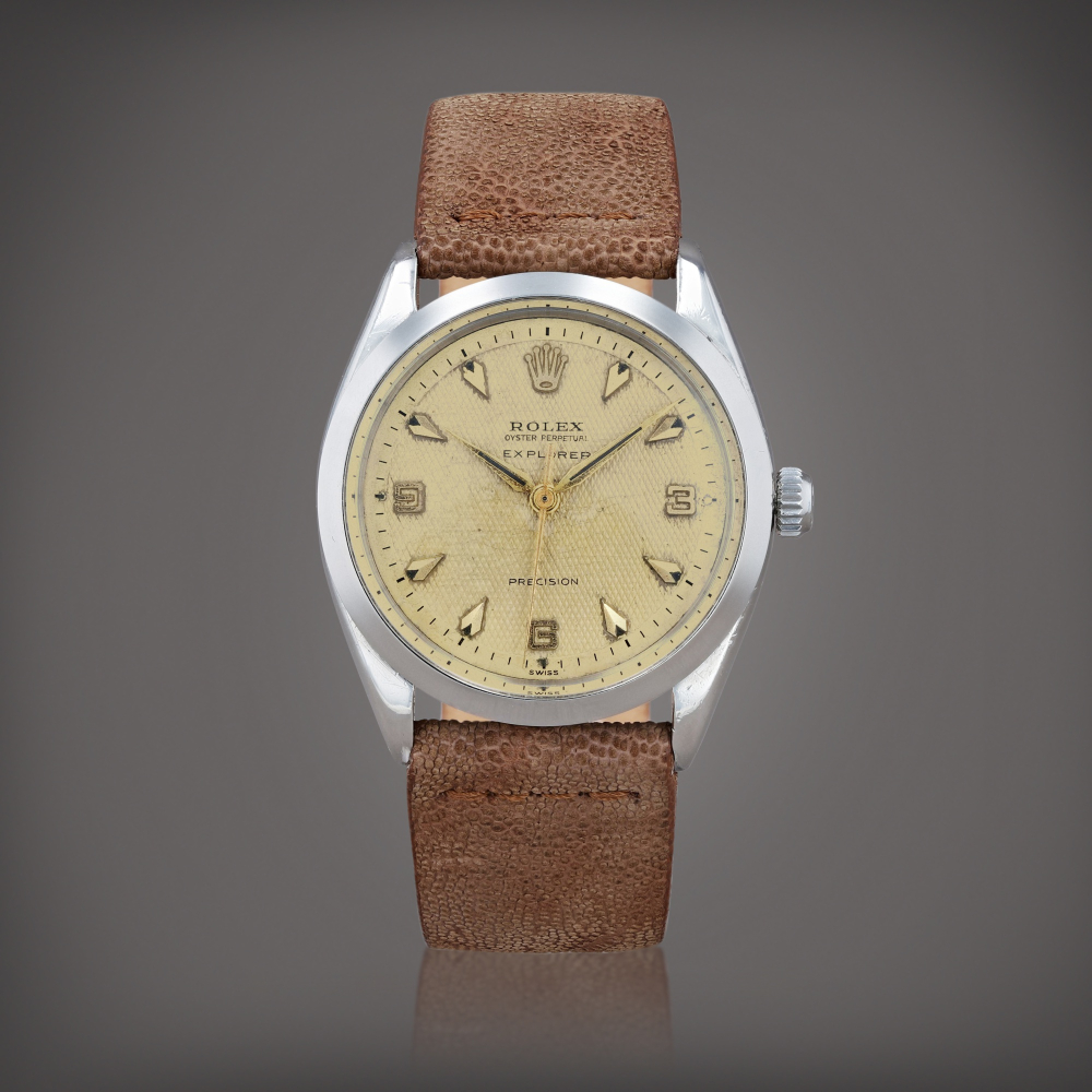 Explorer Oyster Perpetual, reference 5501 Montre bracelet en acier | Stainless steel wristwatch Vers 1960 | Circa 1960