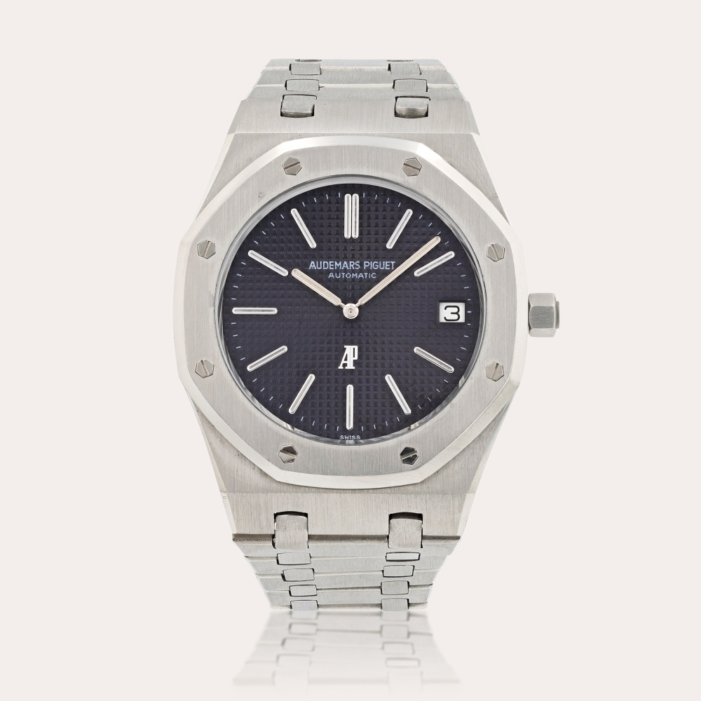 Property of Champion Race Driver, Hermano Da Silva RamosAudemars PiguetRoyal Oak 'A series Jumbo', reference 5402ST Montre bracelet en acier avec date | Stainless steel wristwatch with date and bracelet Vers 1974 | Circa 1974