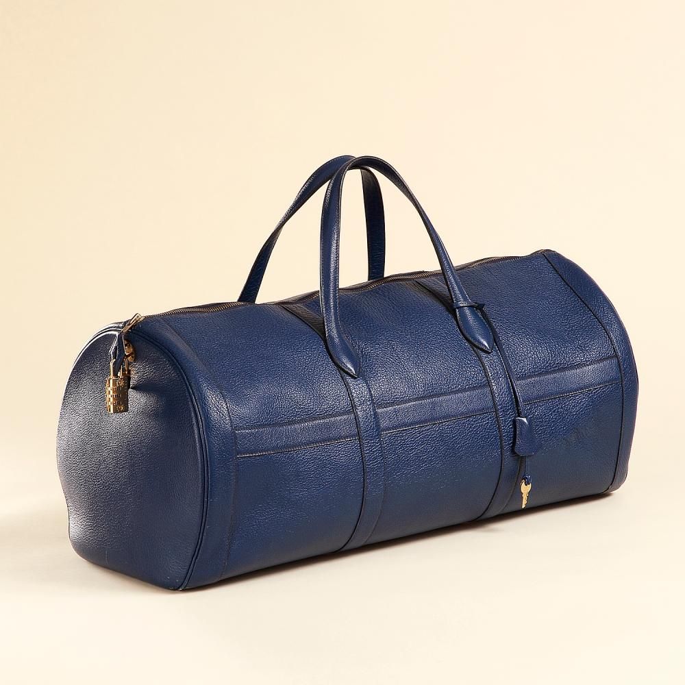 HERMÈS PARIS ANNÉE 1992 RD travel bag in blue leather