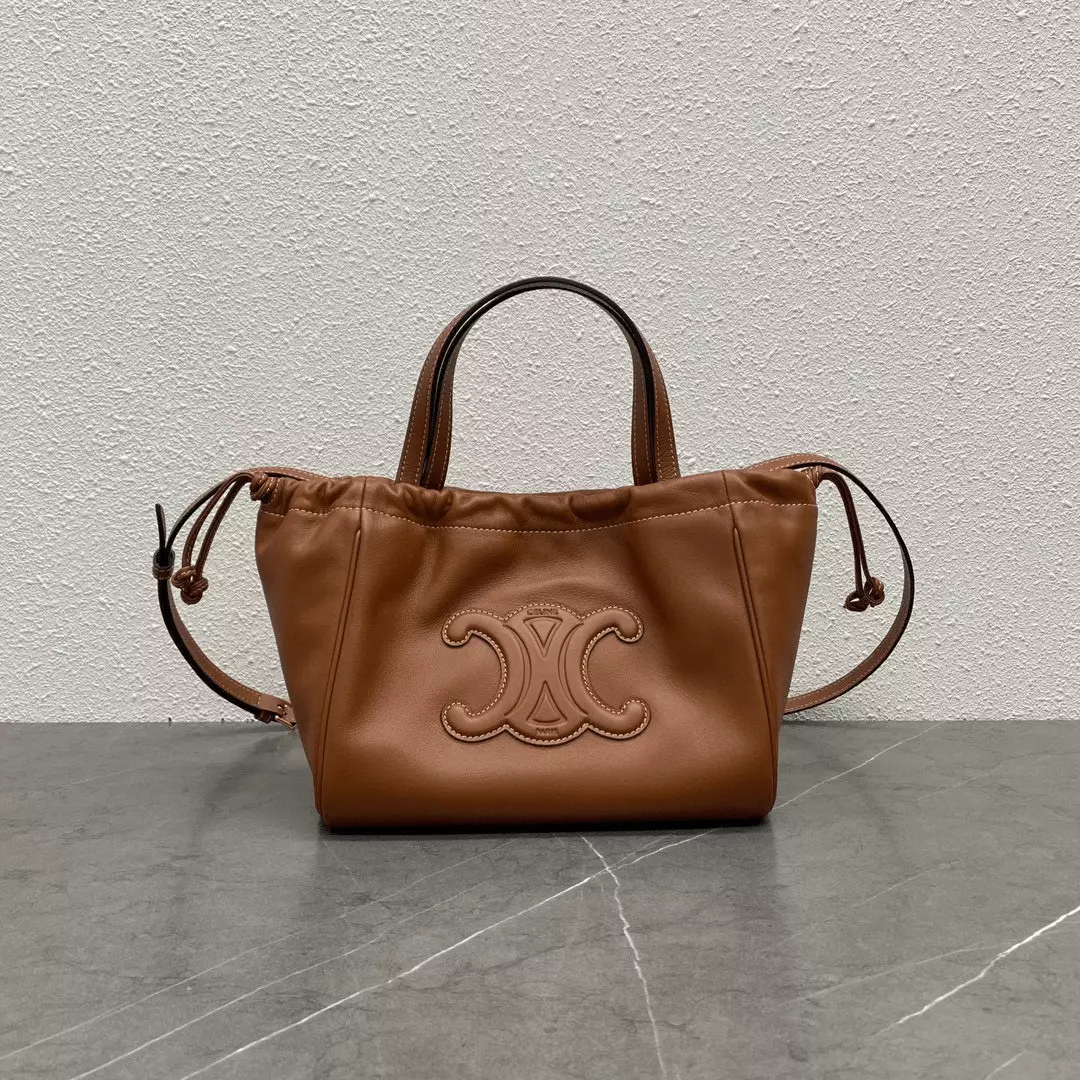 Celine Cabas Brown Soft Leather 22x17x15cm