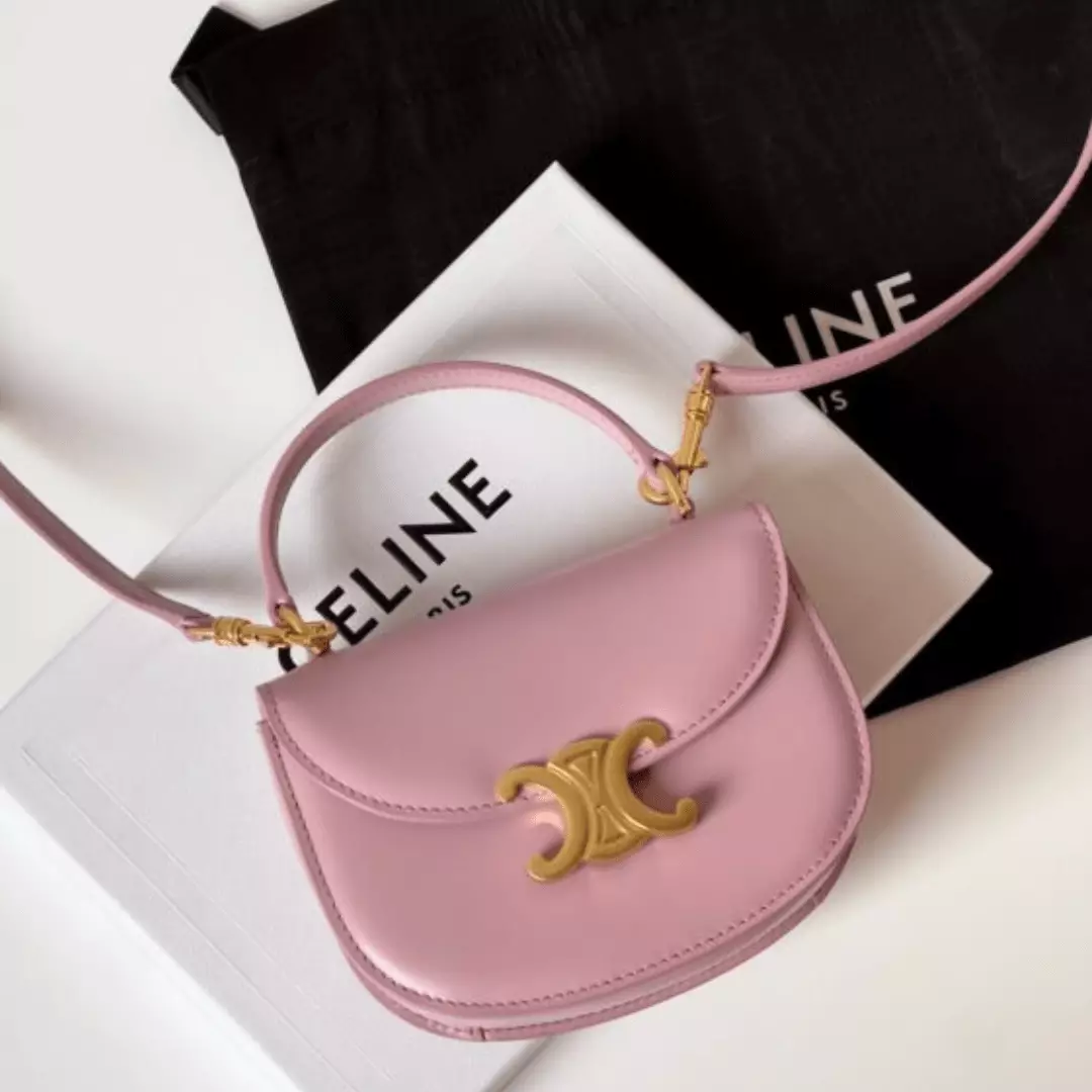 Celine Mini Handle Crossbody Pink 15.5x11cm