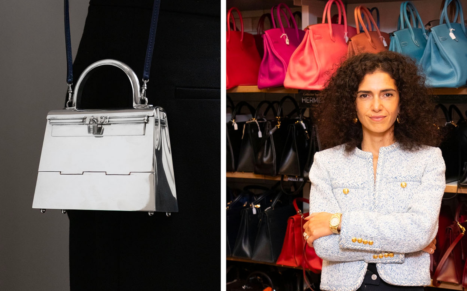 World Record for a 15 cm Hermès Kelly Bag in Silver Sold for €210,000!