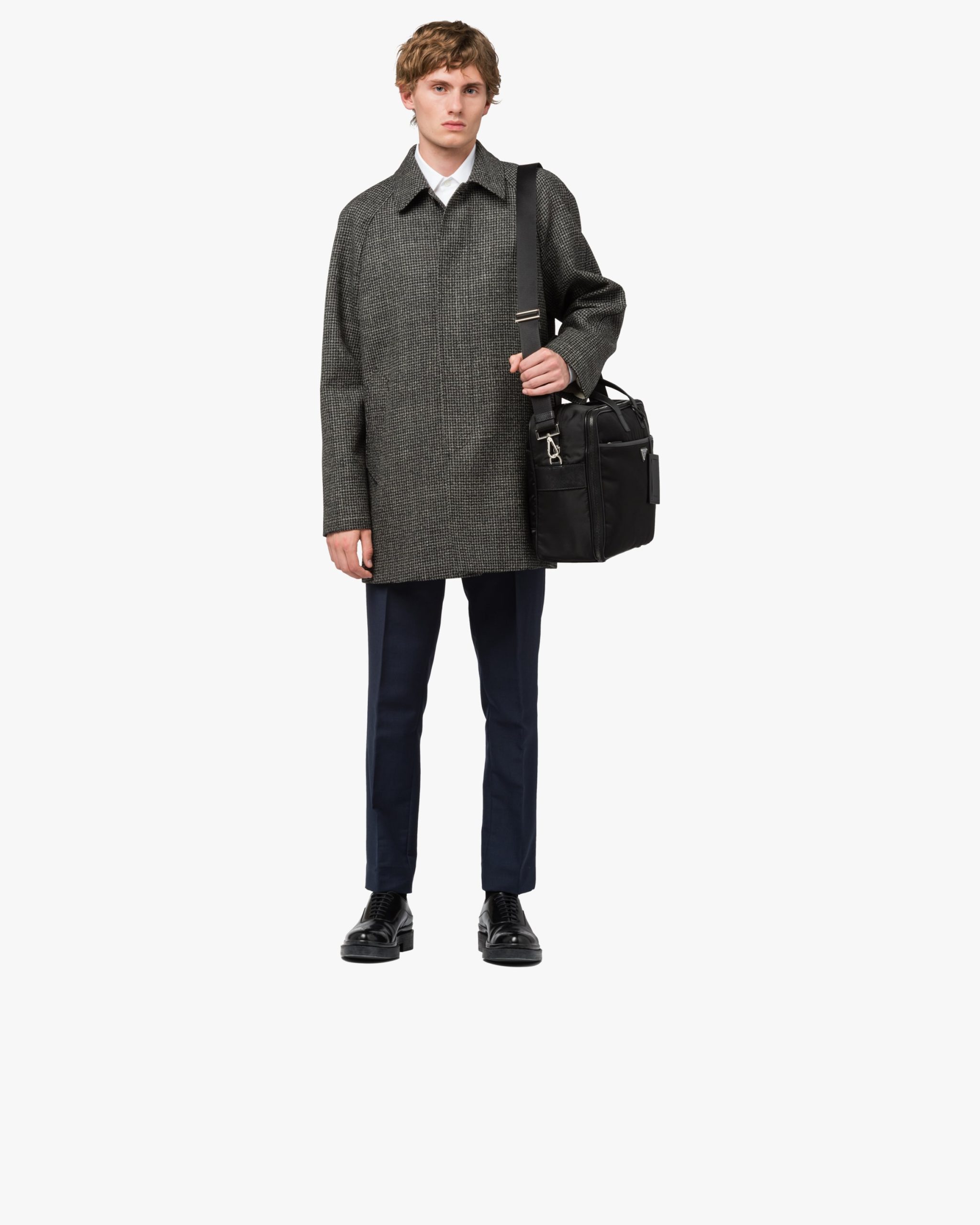 Black Re-Nylon and Saffiano leather briefcase - Image 2