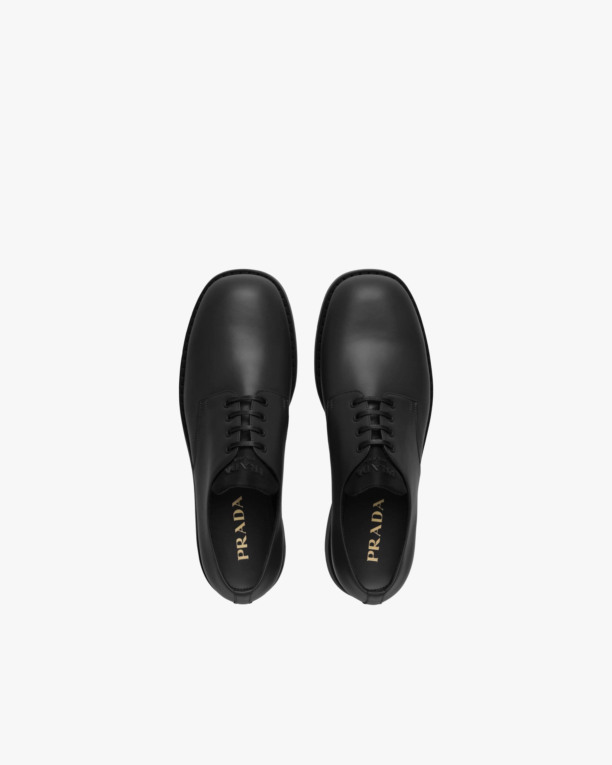 Black Brushed leather Derby shoes - Image 3
