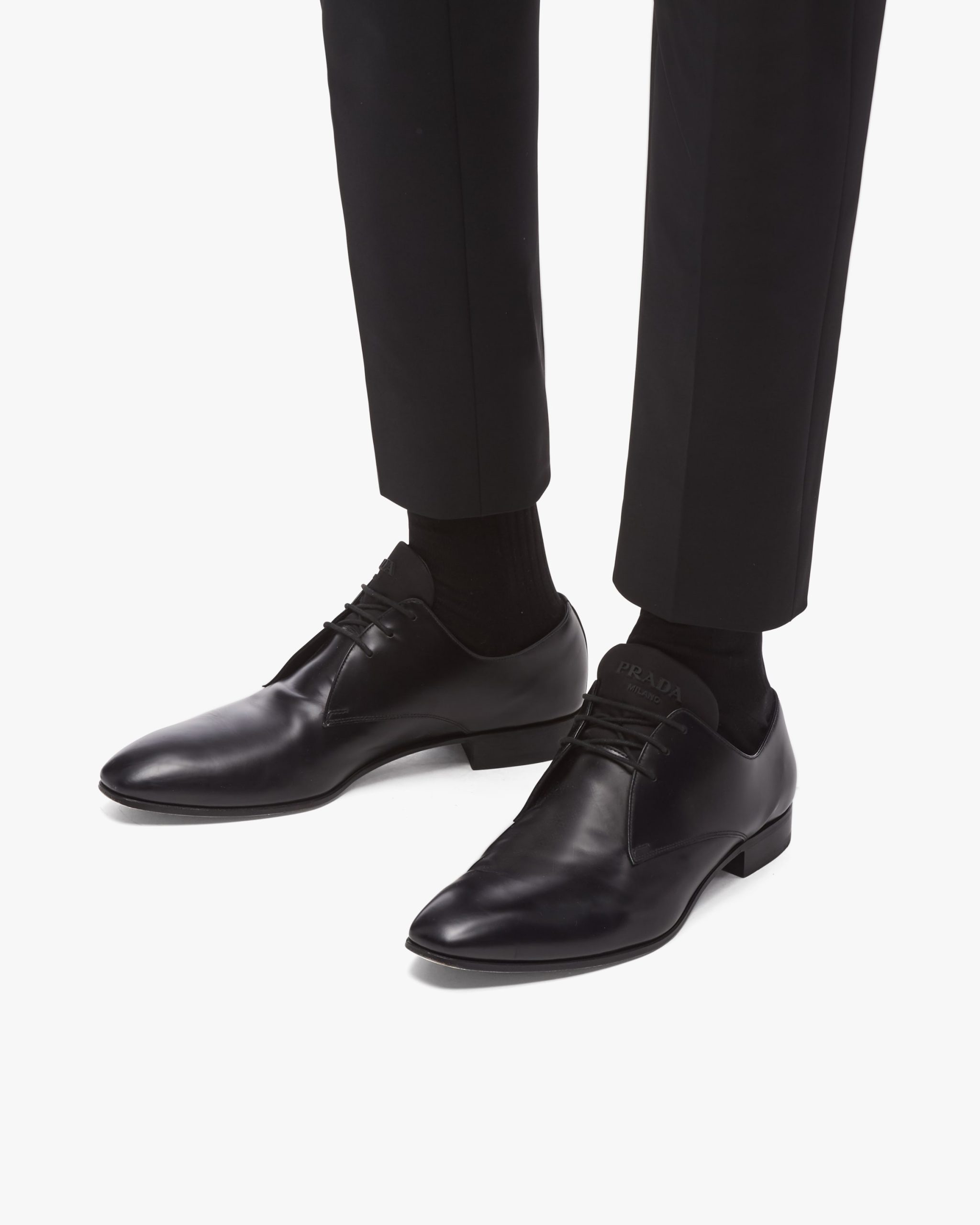 Black Brushed leather derby shoes - Image 5