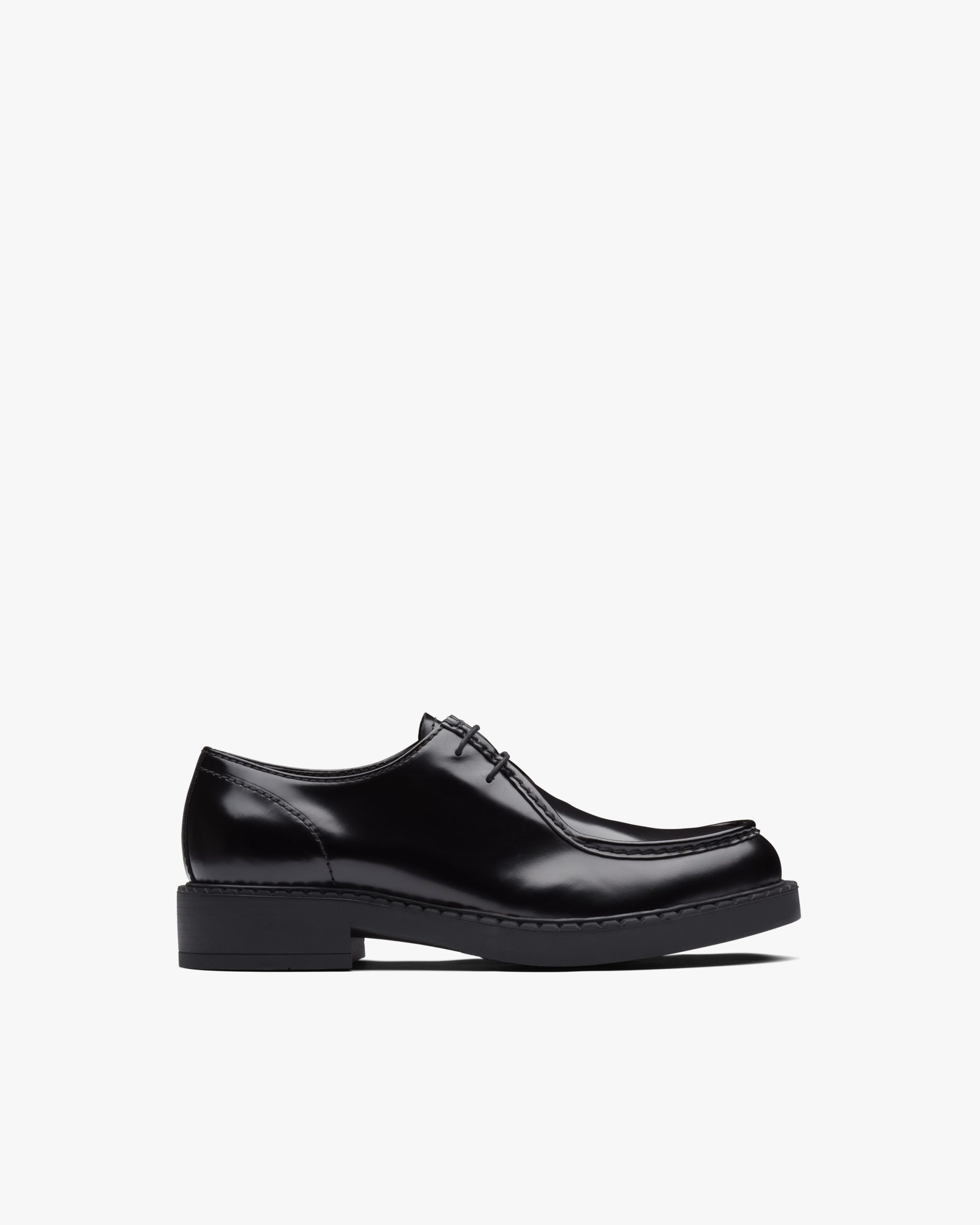Black Brushed leather lace-up shoes - Image 2