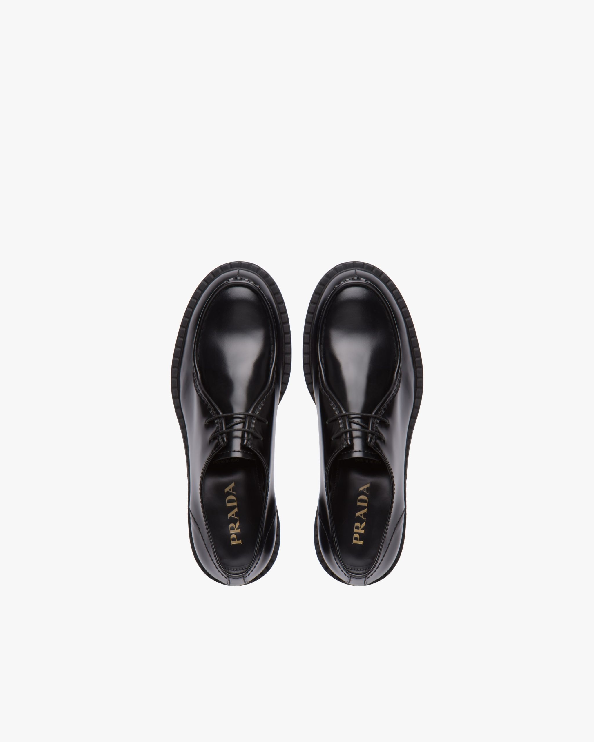 Black Brushed leather lace-up shoes - Image 4