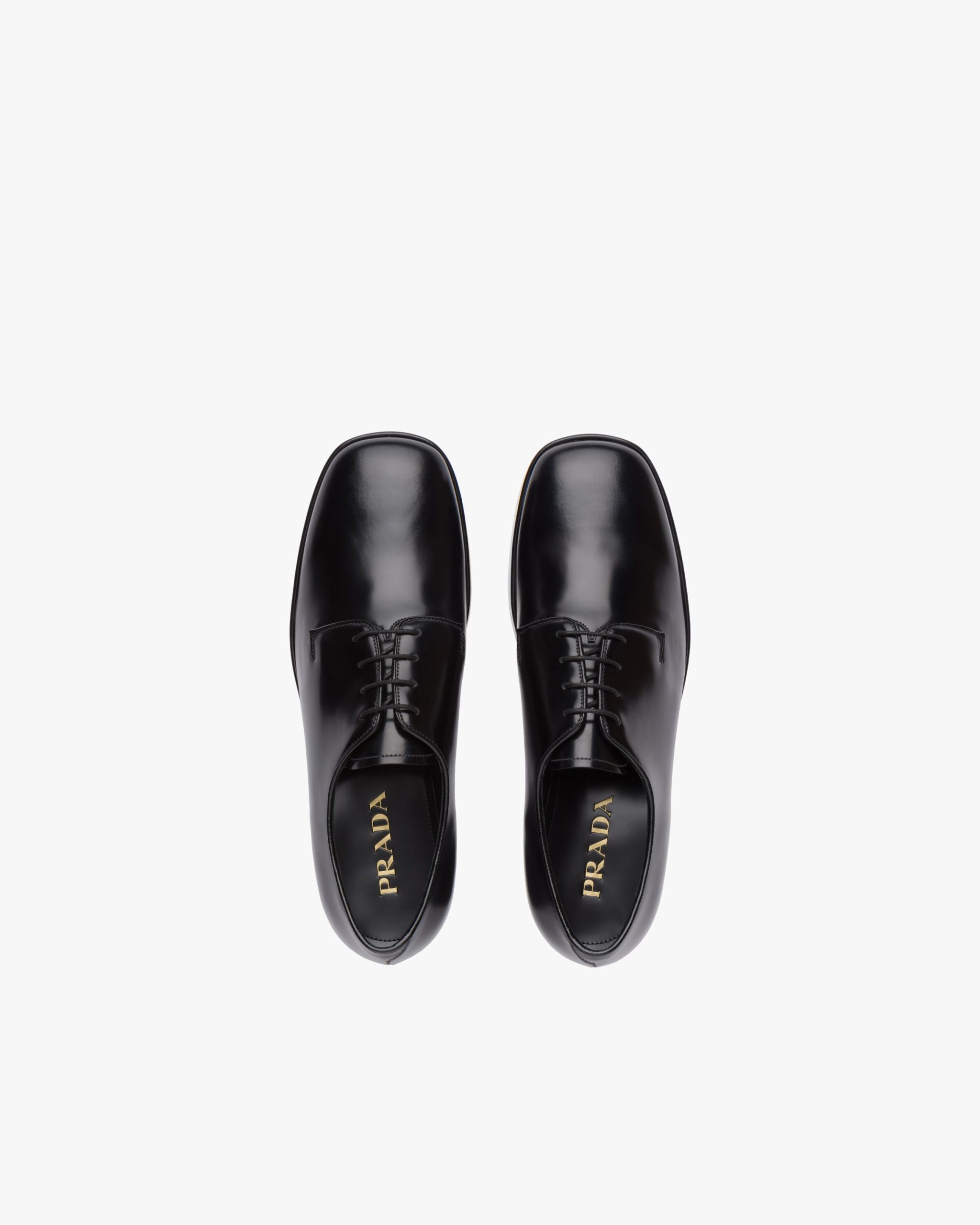 Black Brushed leather laced derby shoes - Image 3