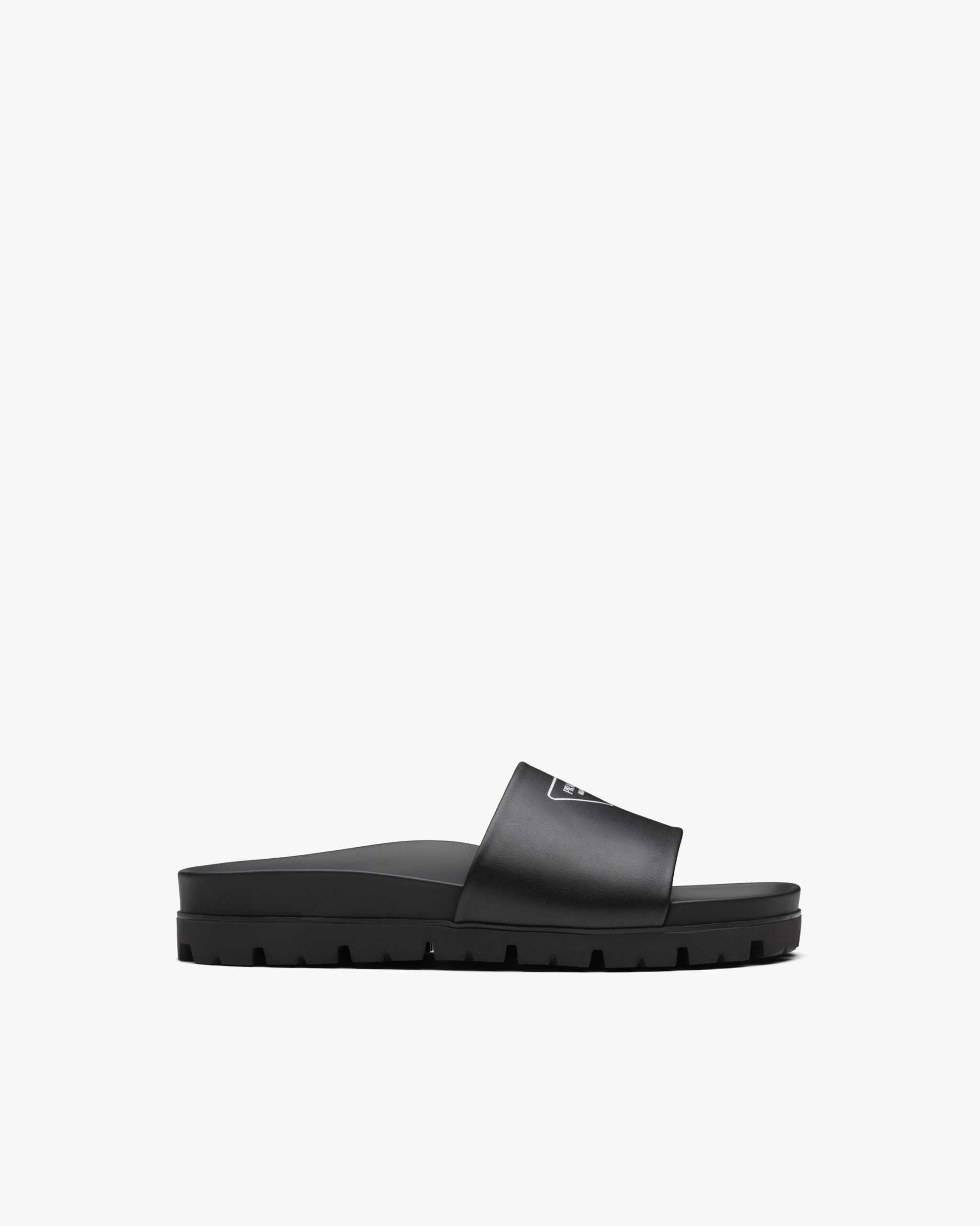 Black Leather slide sandals - Image 2