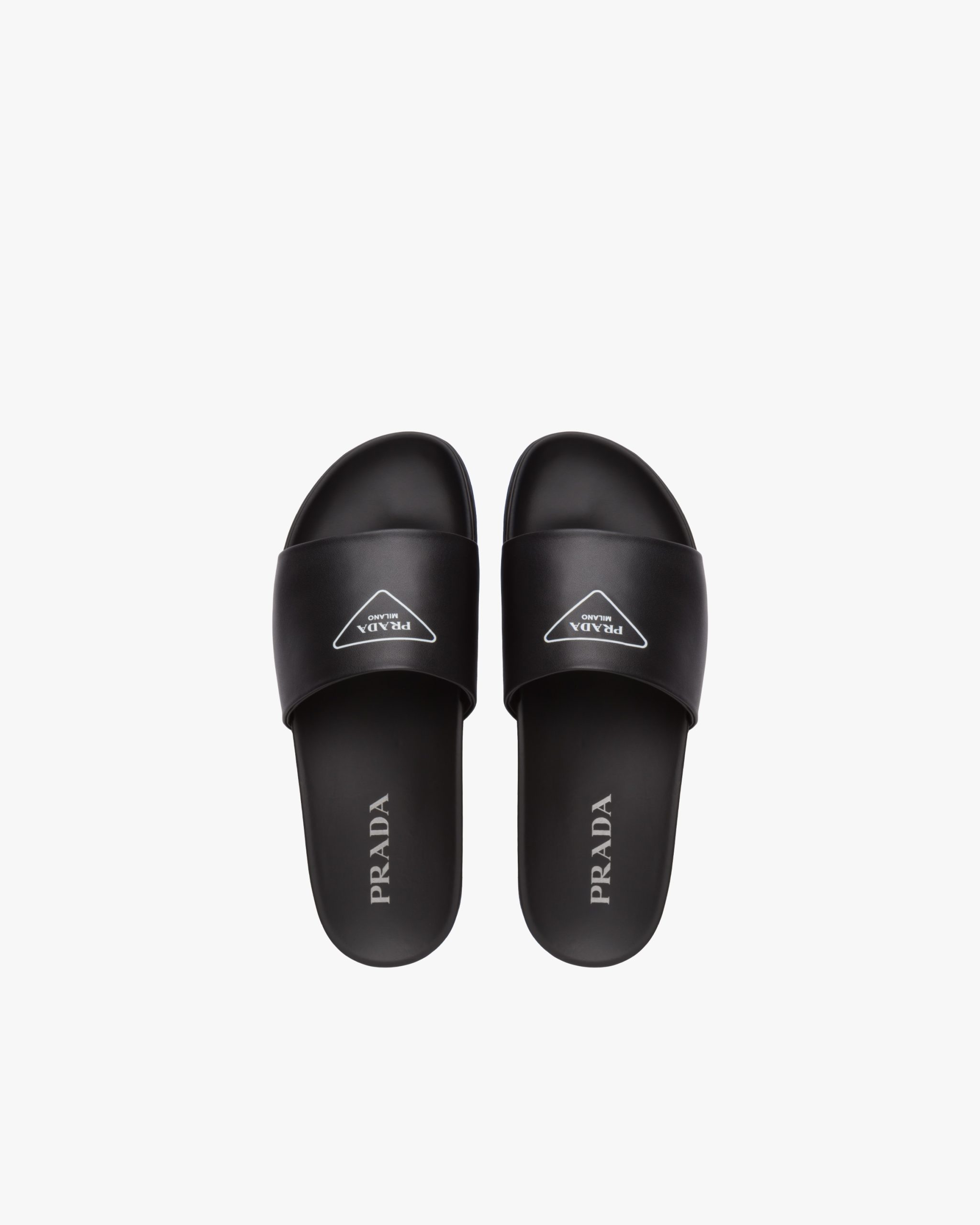 Black Leather slide sandals - Image 4