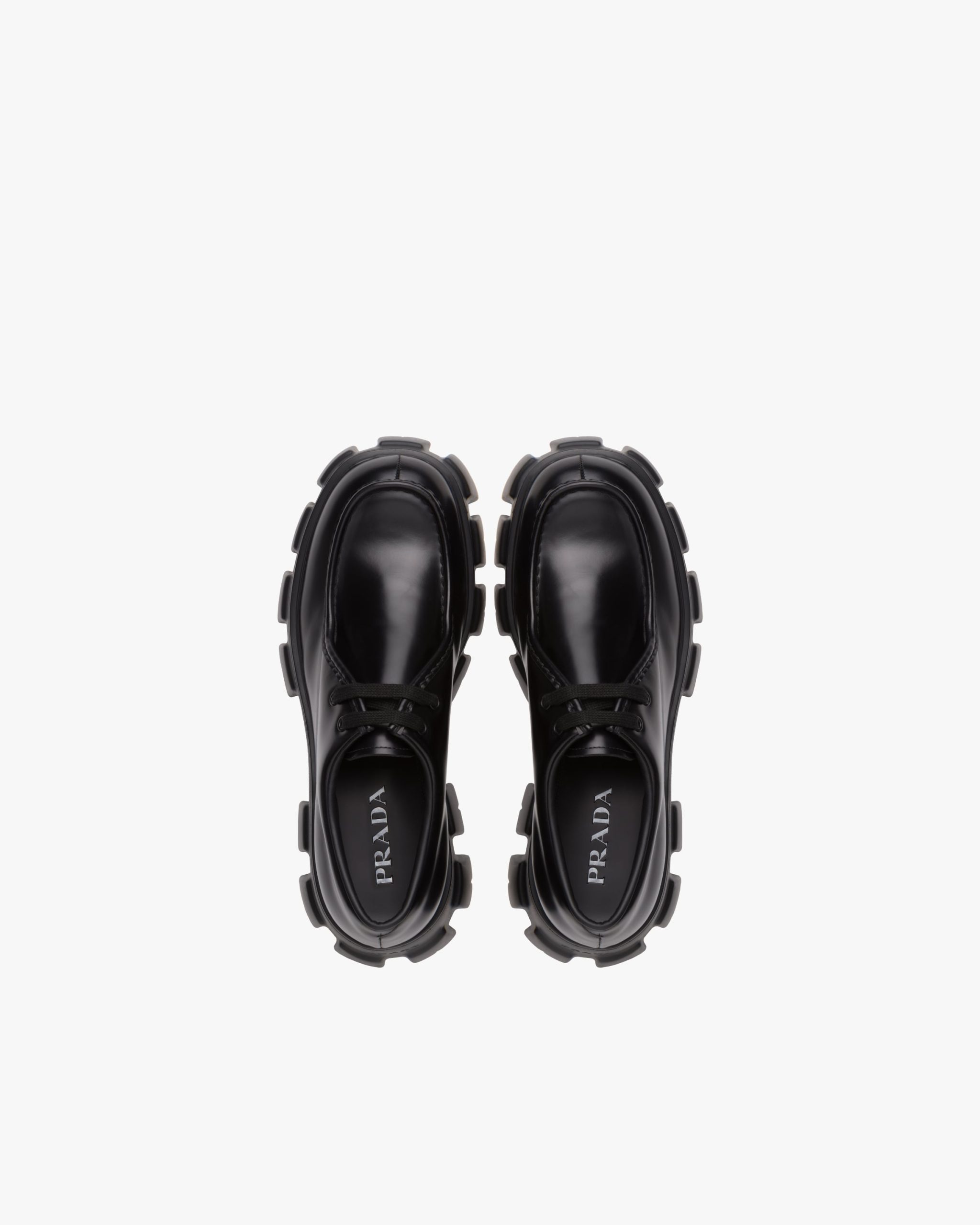 Black Monolith brushed leather lace-up shoes - Image 3
