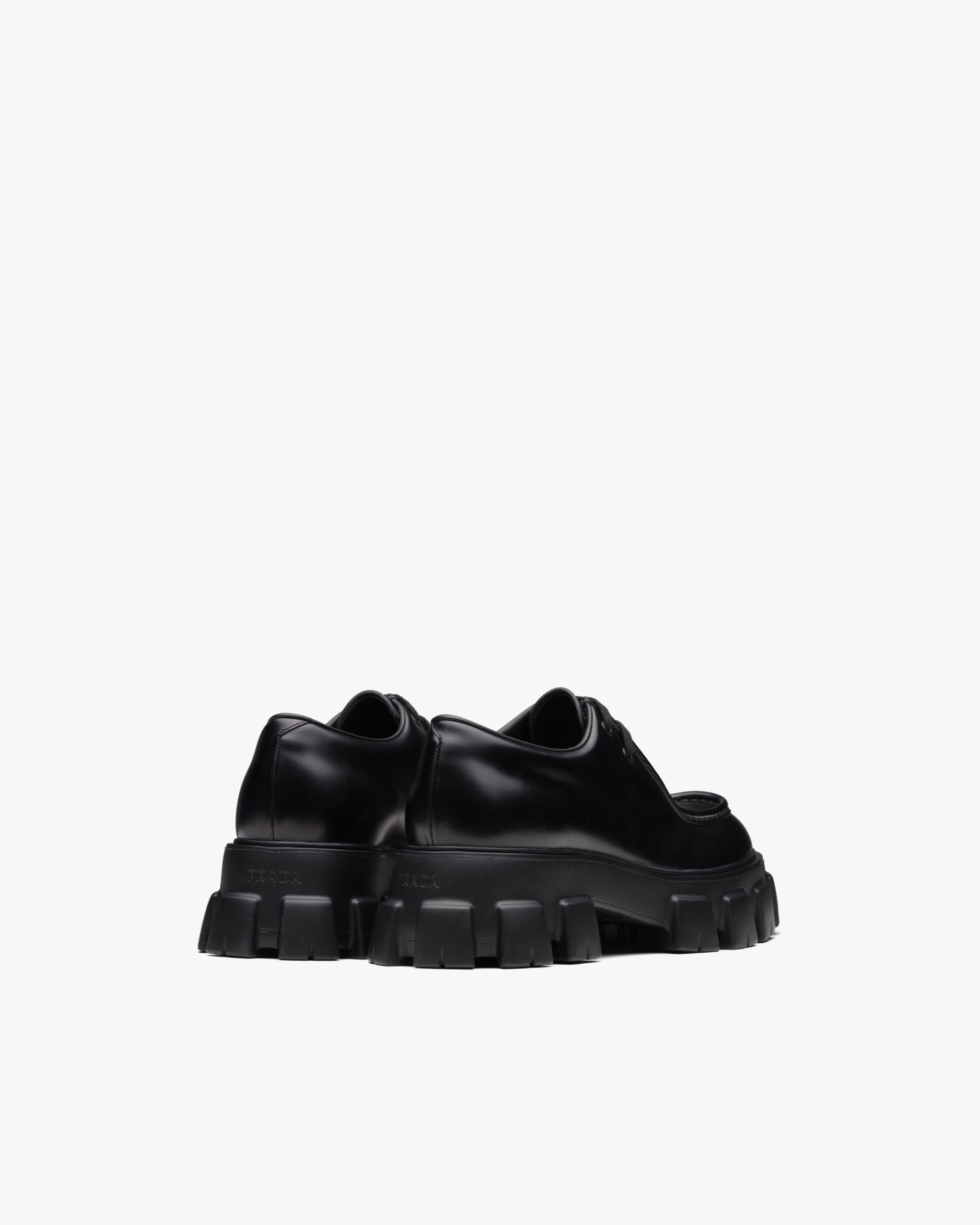 Black Monolith brushed leather lace-up shoes - Image 4