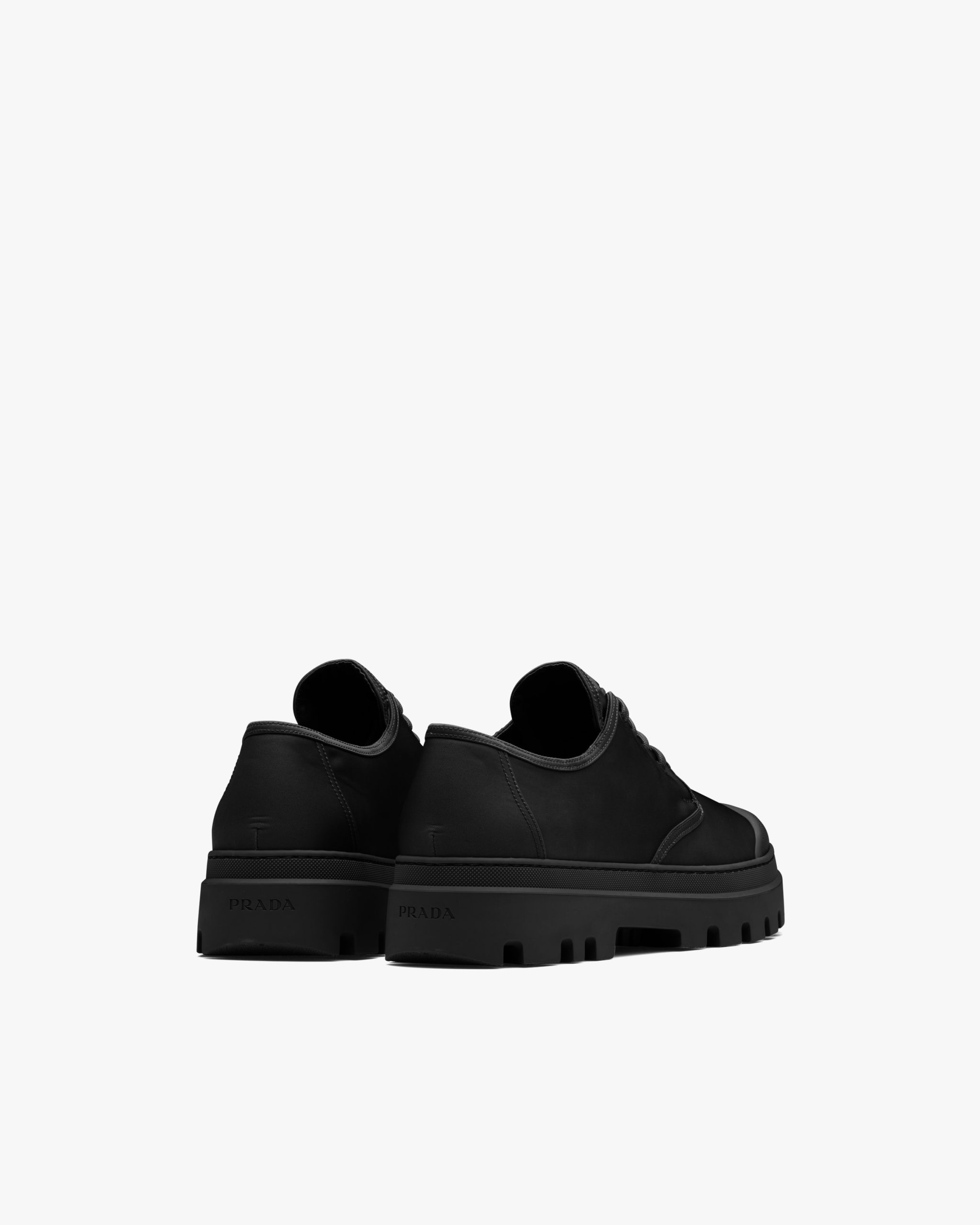 Black Nylon fabric Derby shoes - Image 3