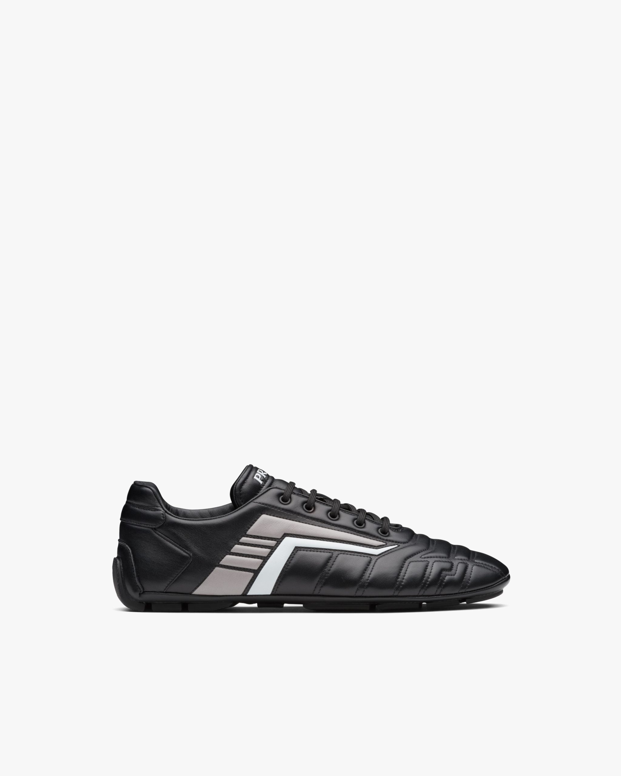 Black/gray Prada Rev leather sneakers - Image 2