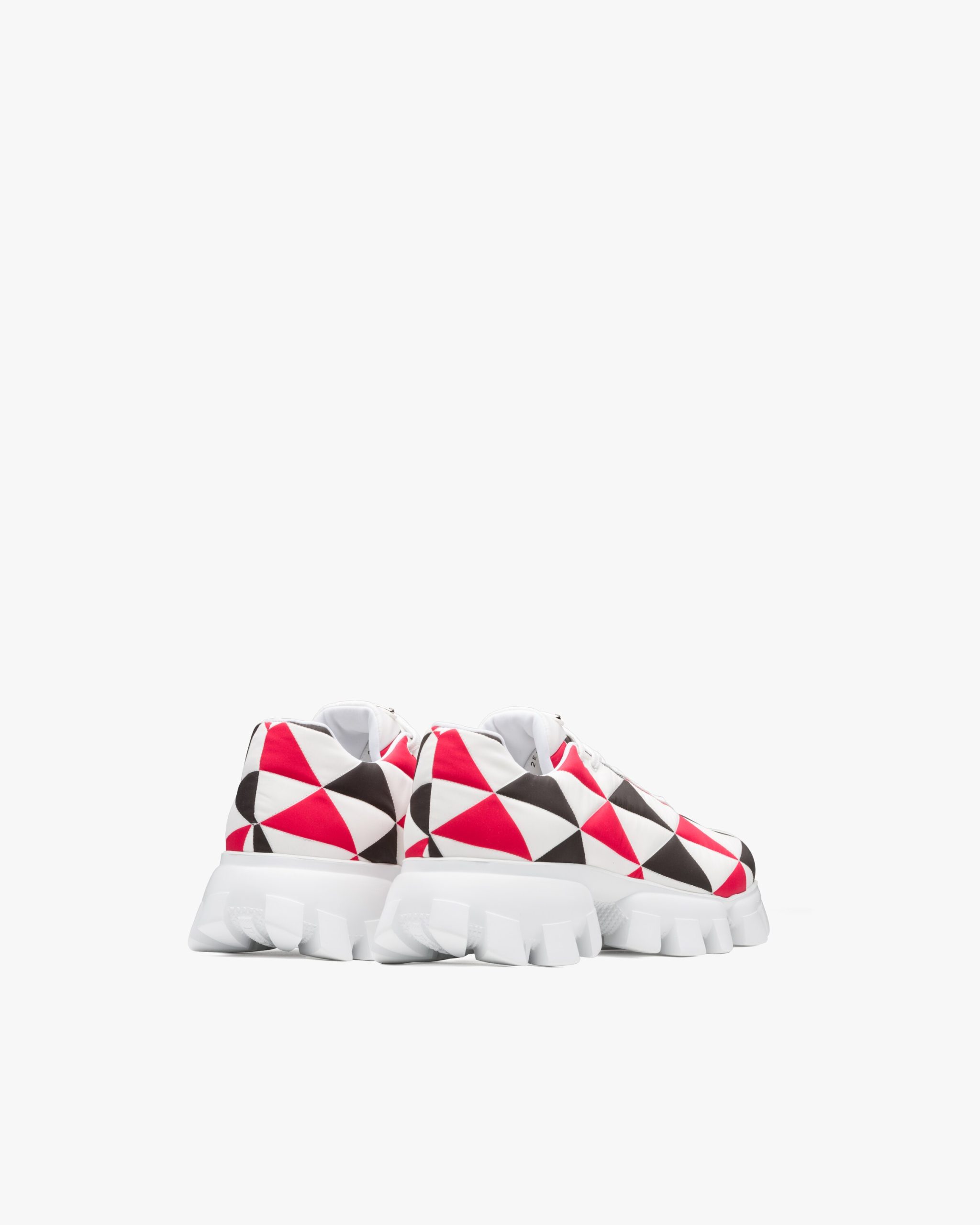 Black/red / White Printed nylon sneakers - Image 3