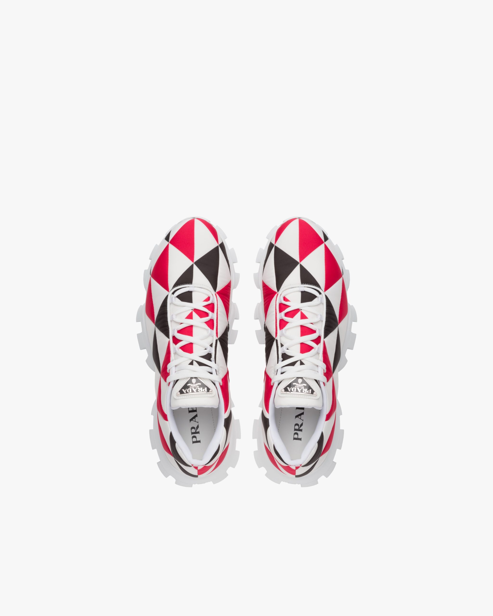 Black/red / White Printed nylon sneakers - Image 4