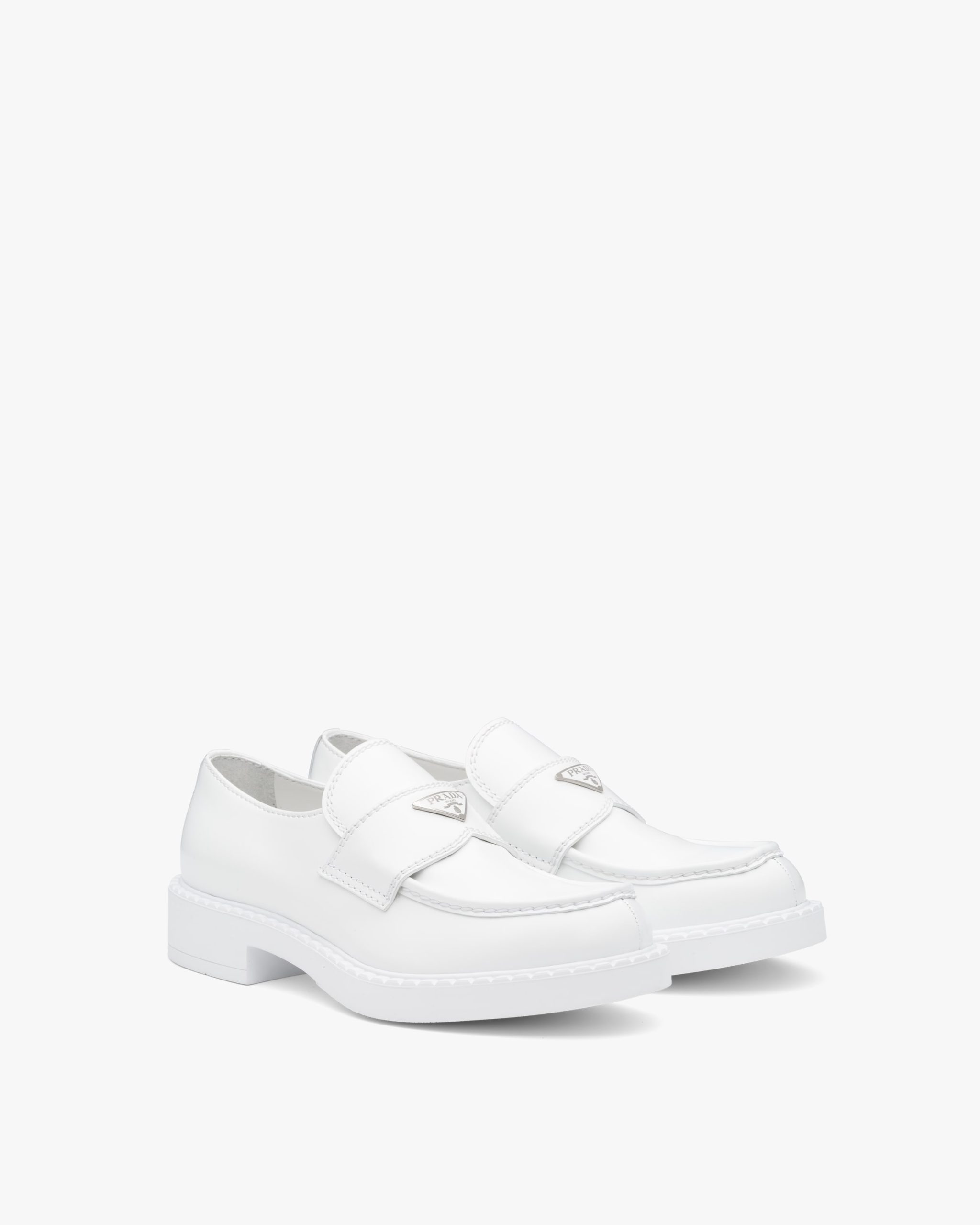 White Chocolate brushed leather loafers