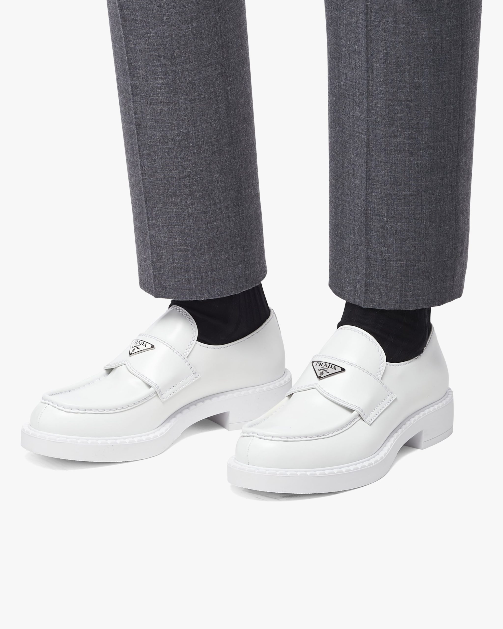 White Chocolate brushed leather loafers - Image 5