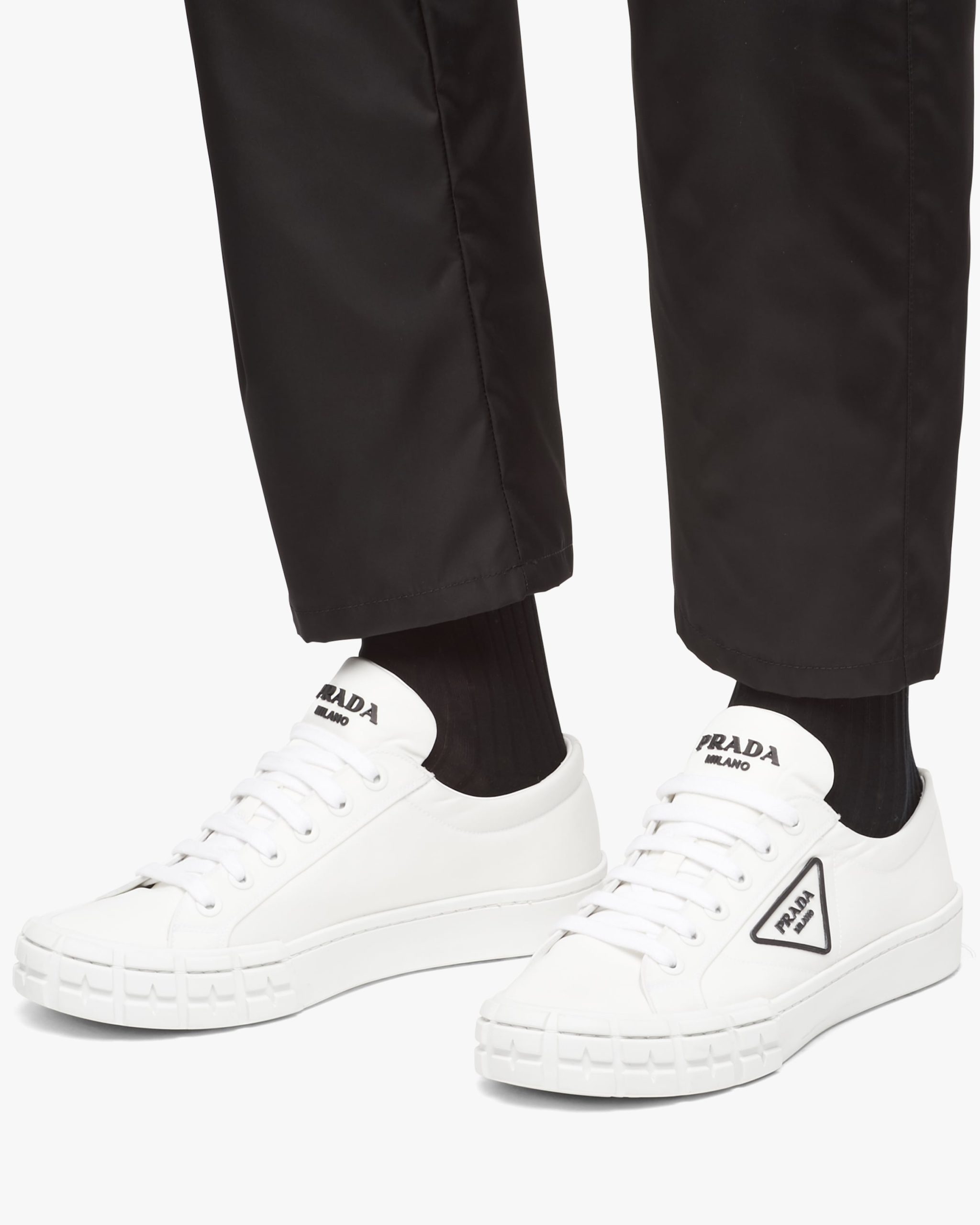 White Prada Wheel Cassetta sneakers - Image 5
