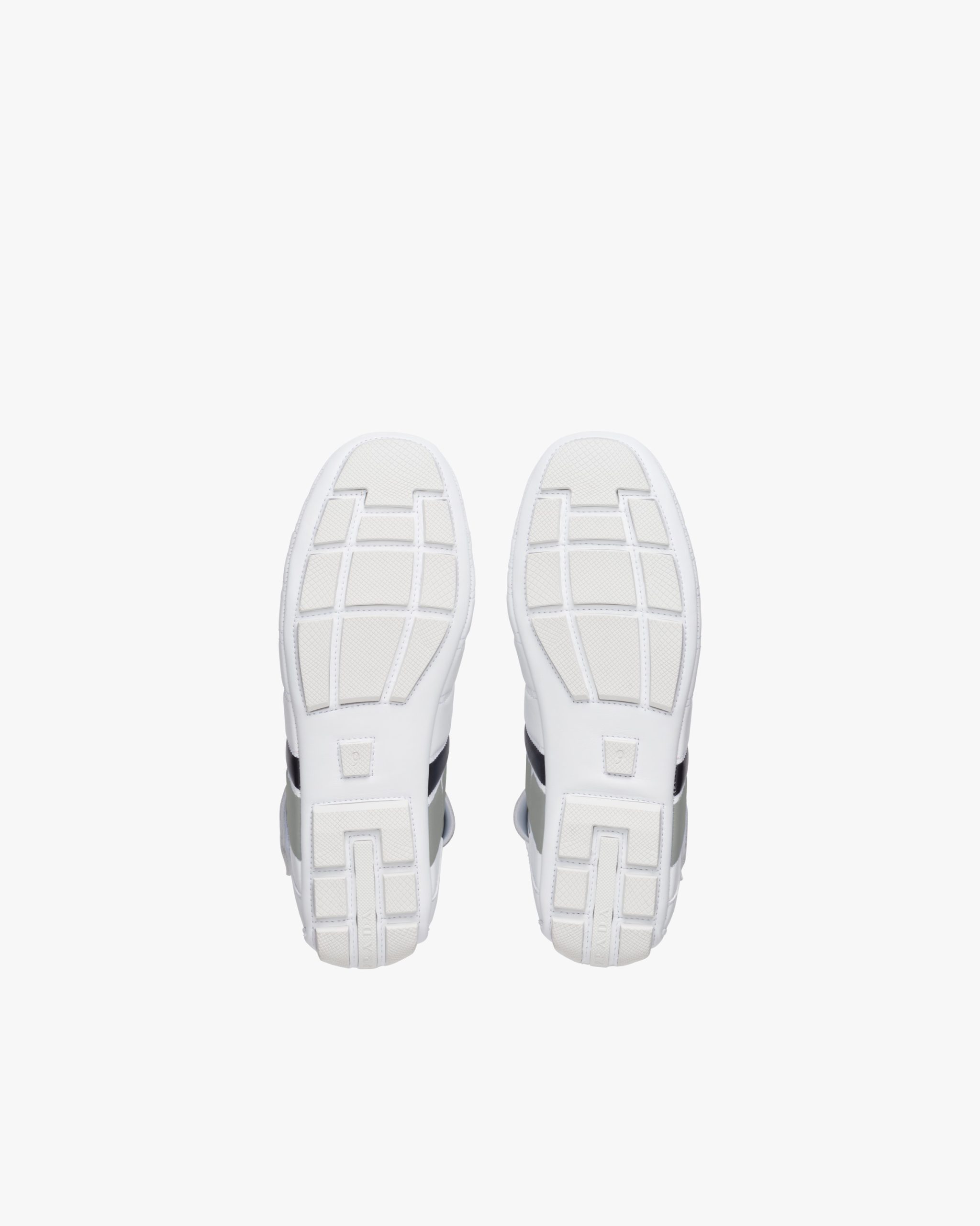 White/gray Prada Rev leather high-top sneakers - Image 6