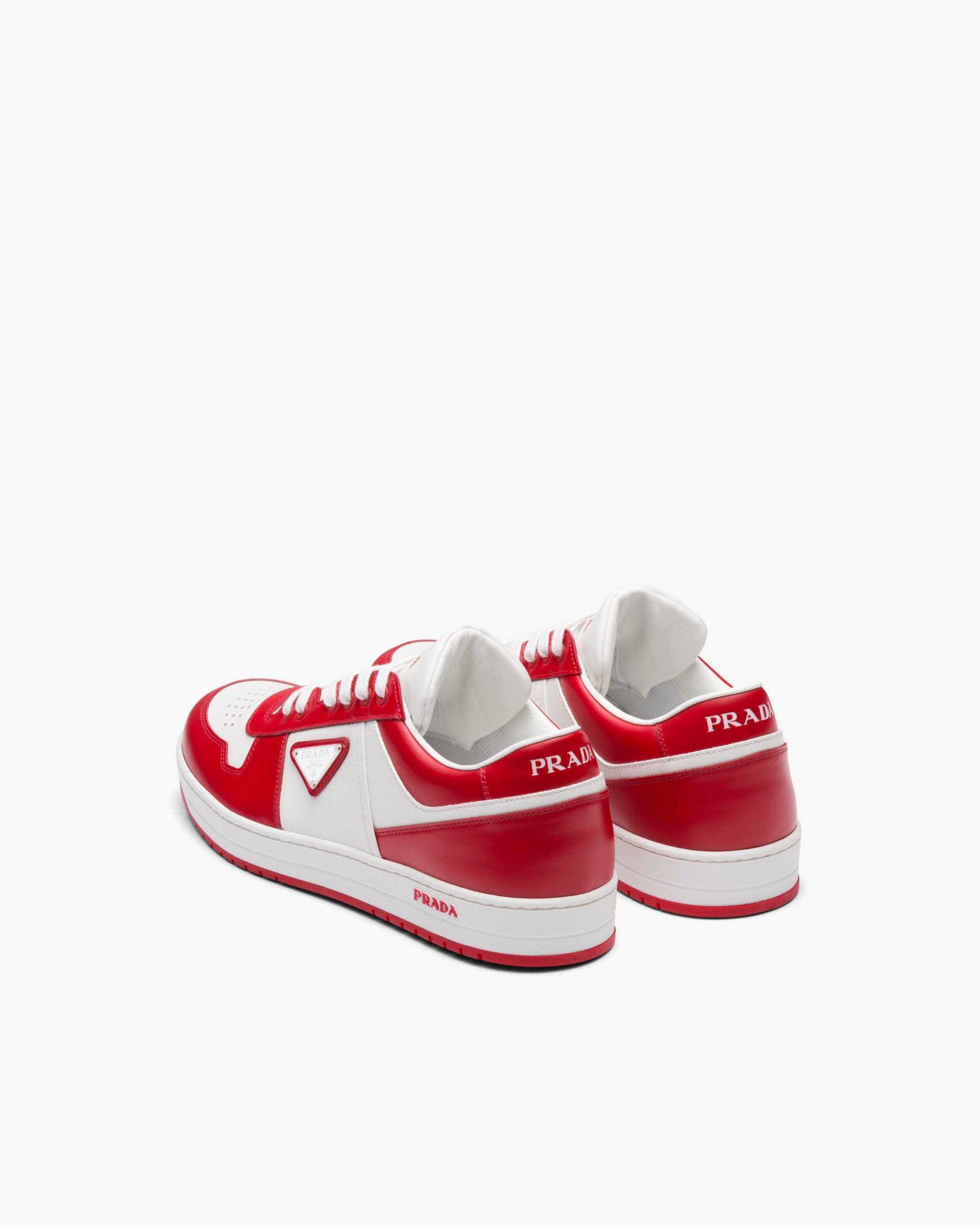 White/lacquer Red Downtown leather sneakers - Image 4