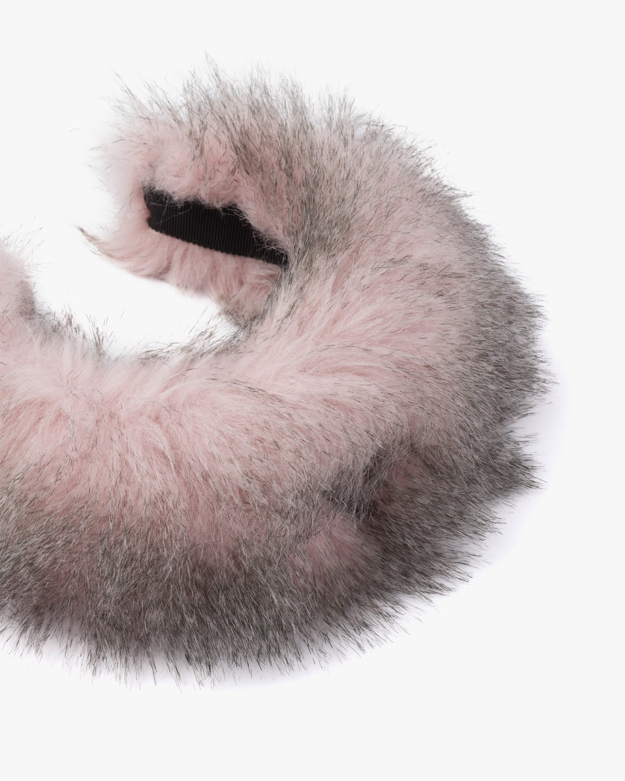 Alabaster Pink Faux fur fabric headband - Image 3