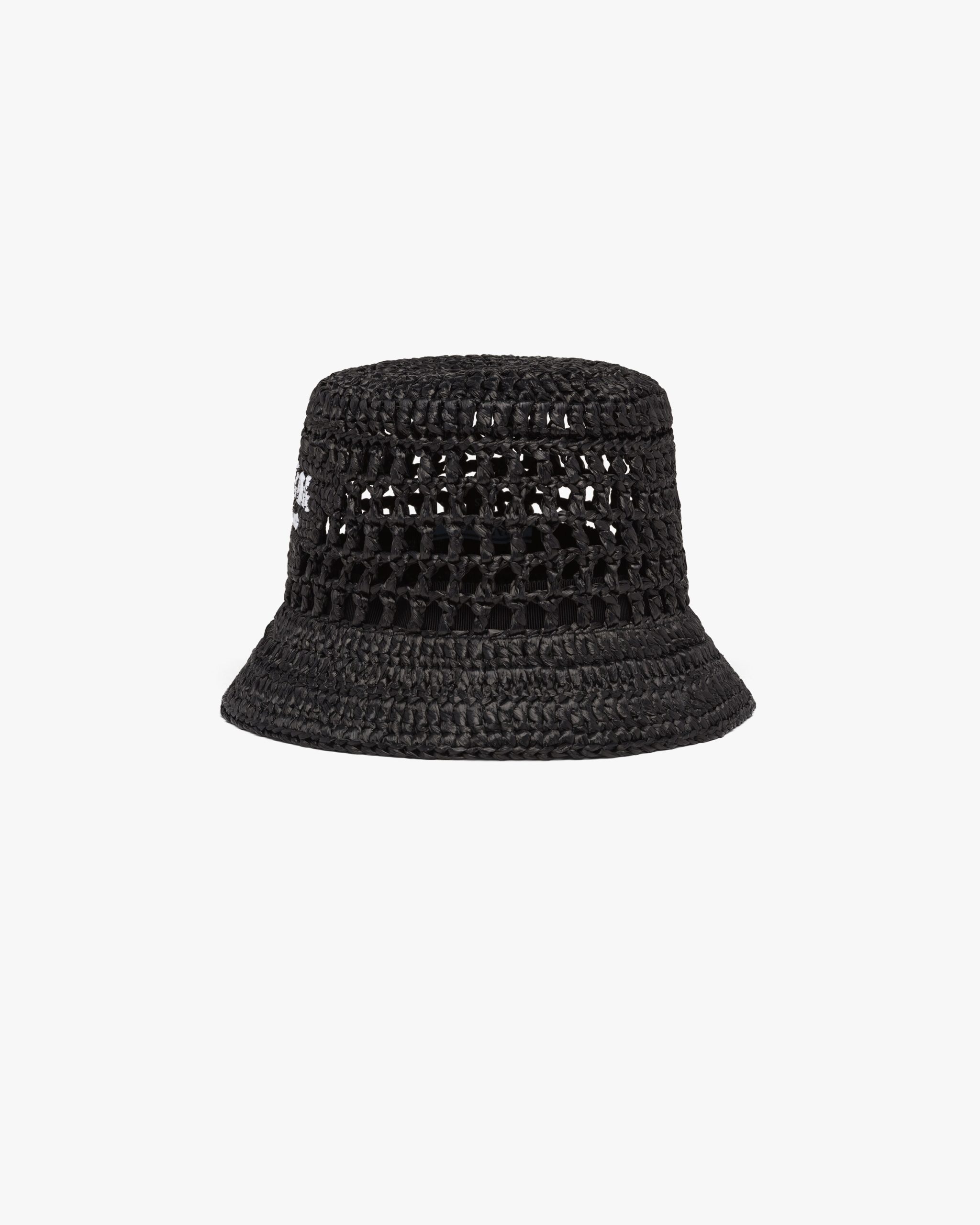 Black Raffia bucket hat
