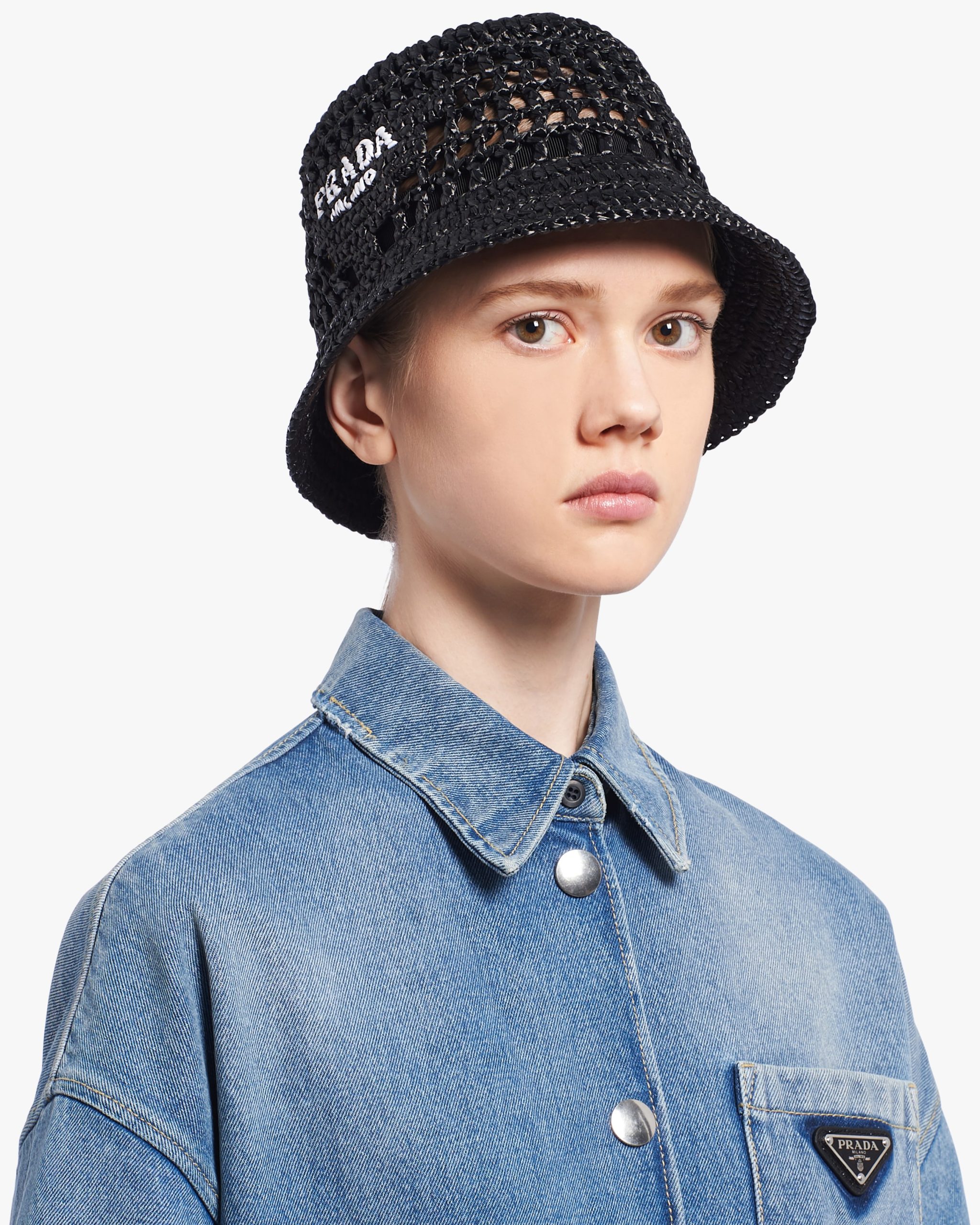 Black Raffia bucket hat - Image 2