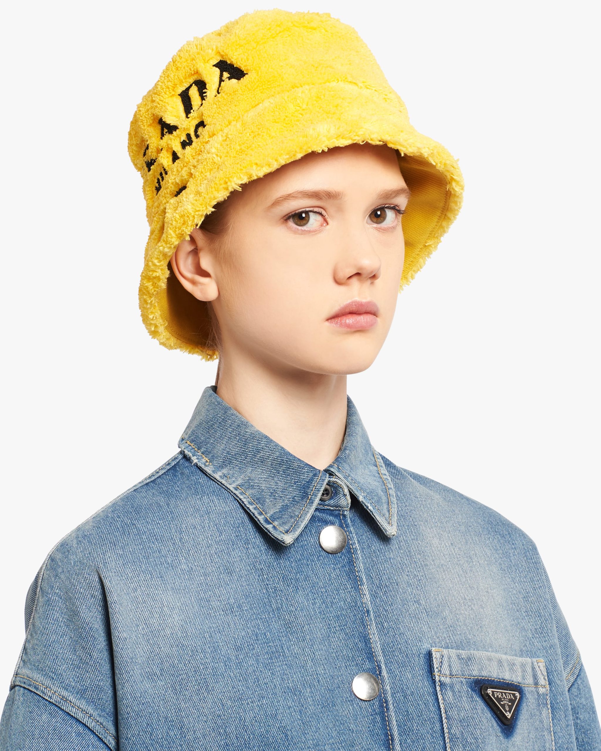 Yellow/black Terrycloth bucket hat - Image 2