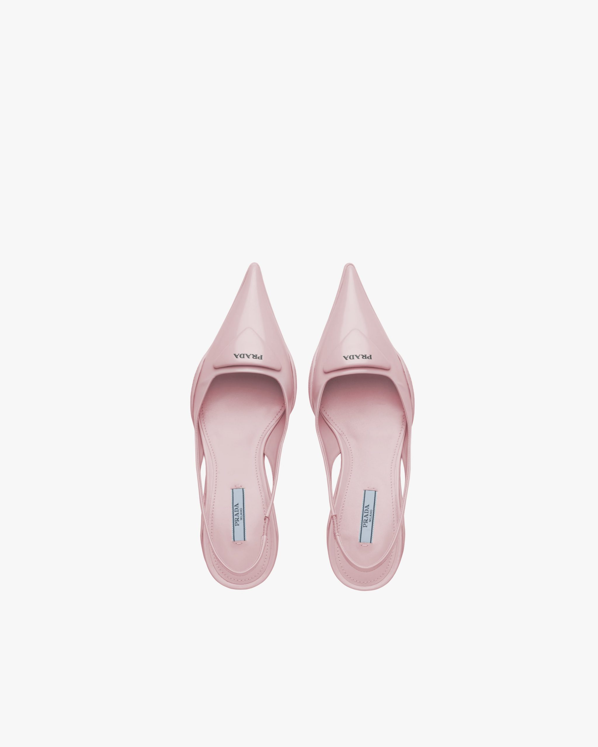 Alabaster Pink Brushed leather slingback pumps - Image 4