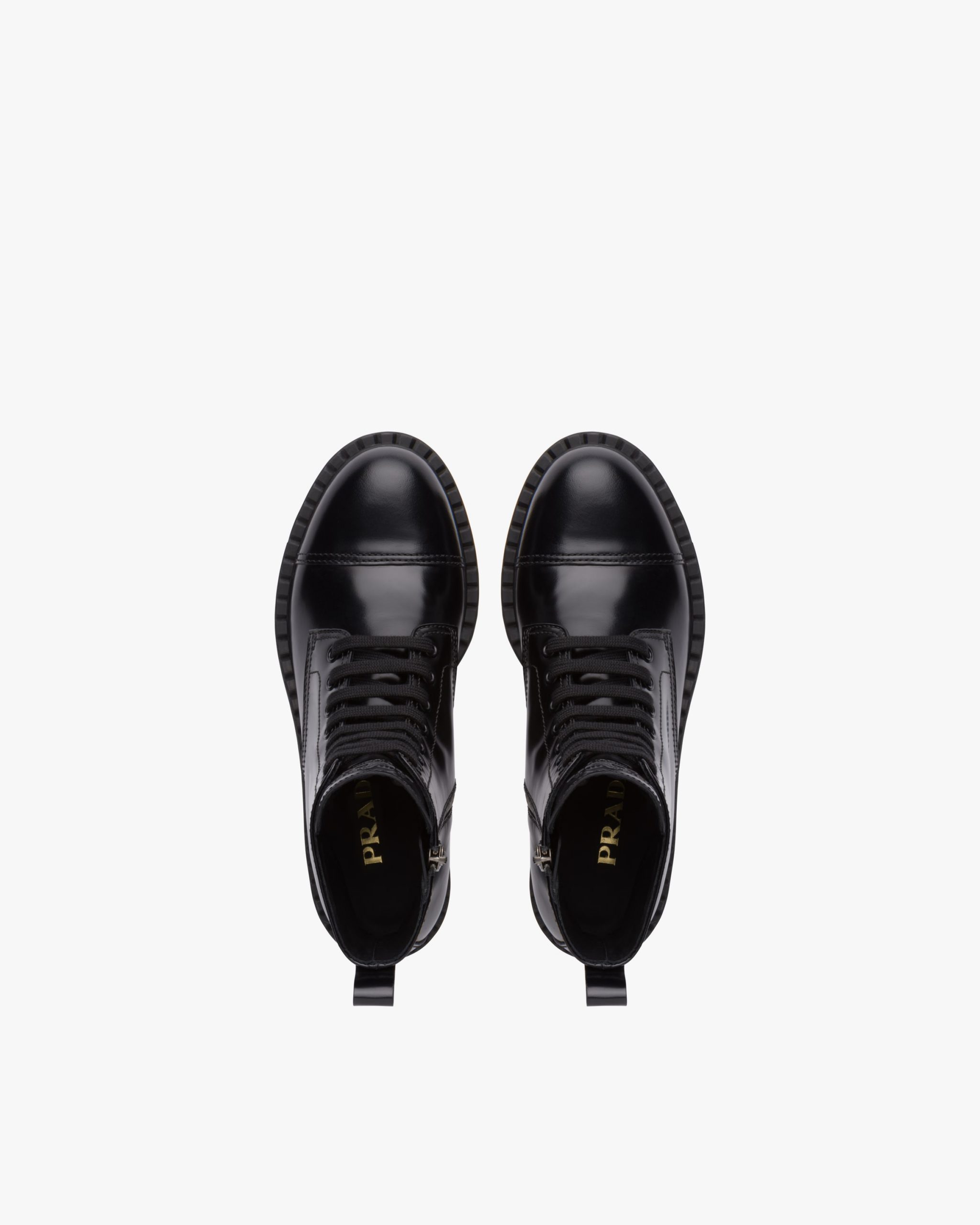 Black Brushed leather laced booties - Image 4