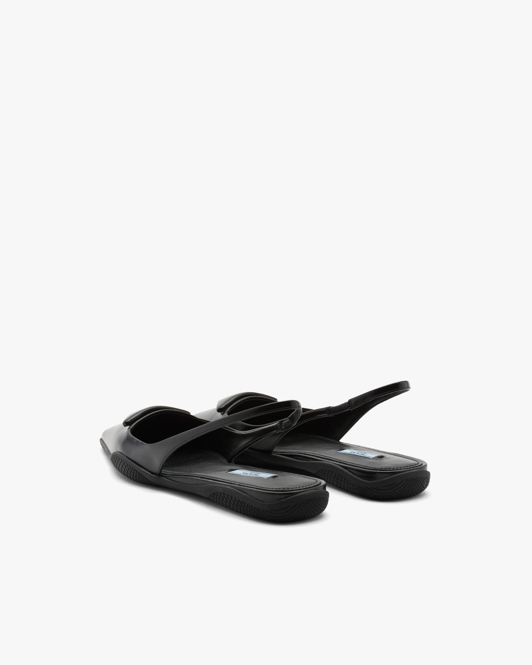 Black Brushed leather slingback ballerinas - Image 2