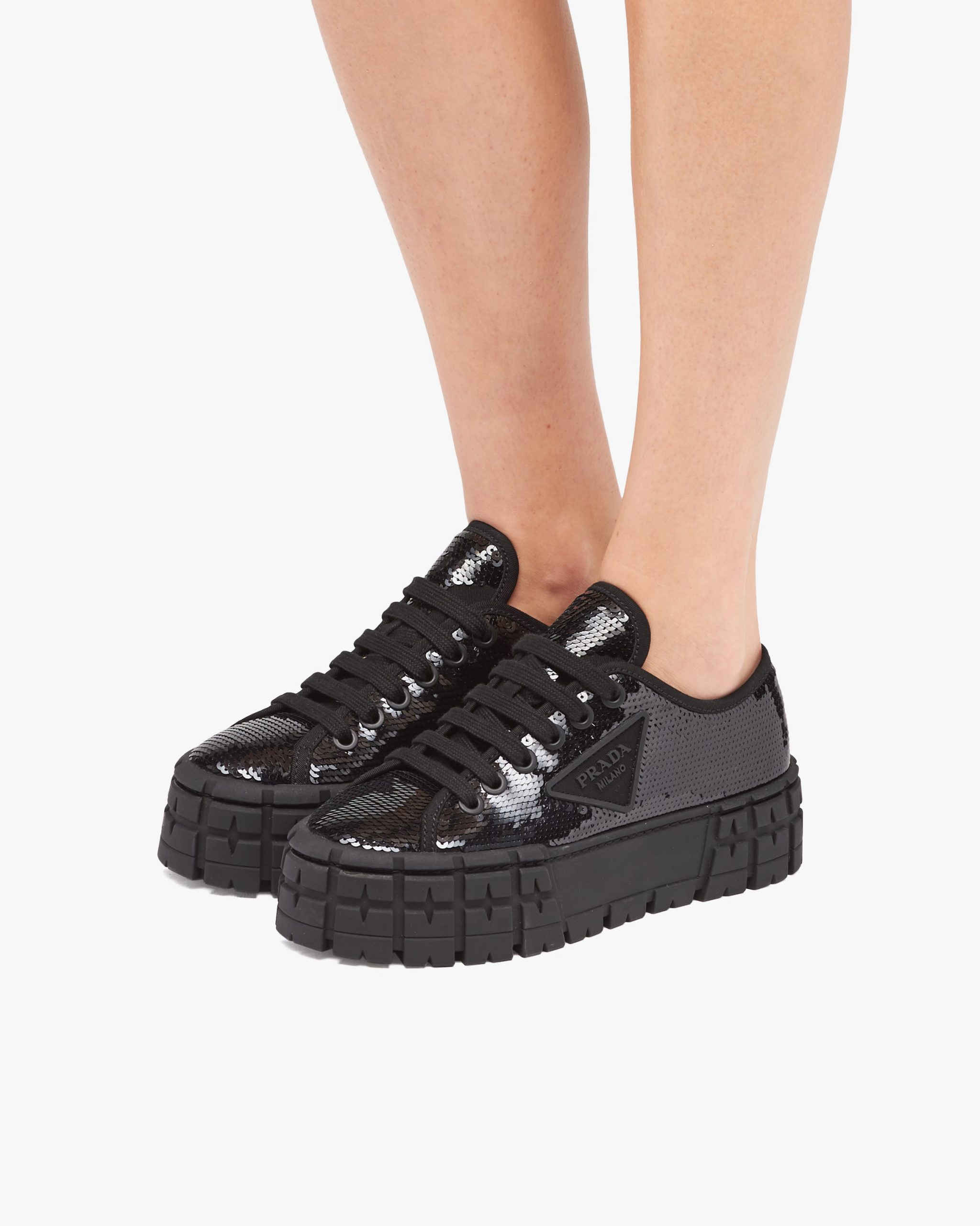 Black Double Wheel sequin sneakers - Image 5