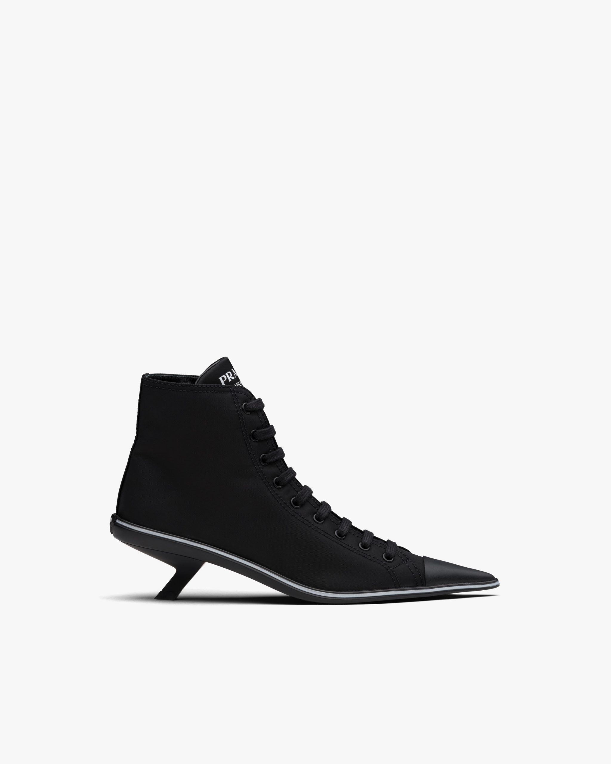 Black Prada Synthesis heeled high-top sneakers - Image 2