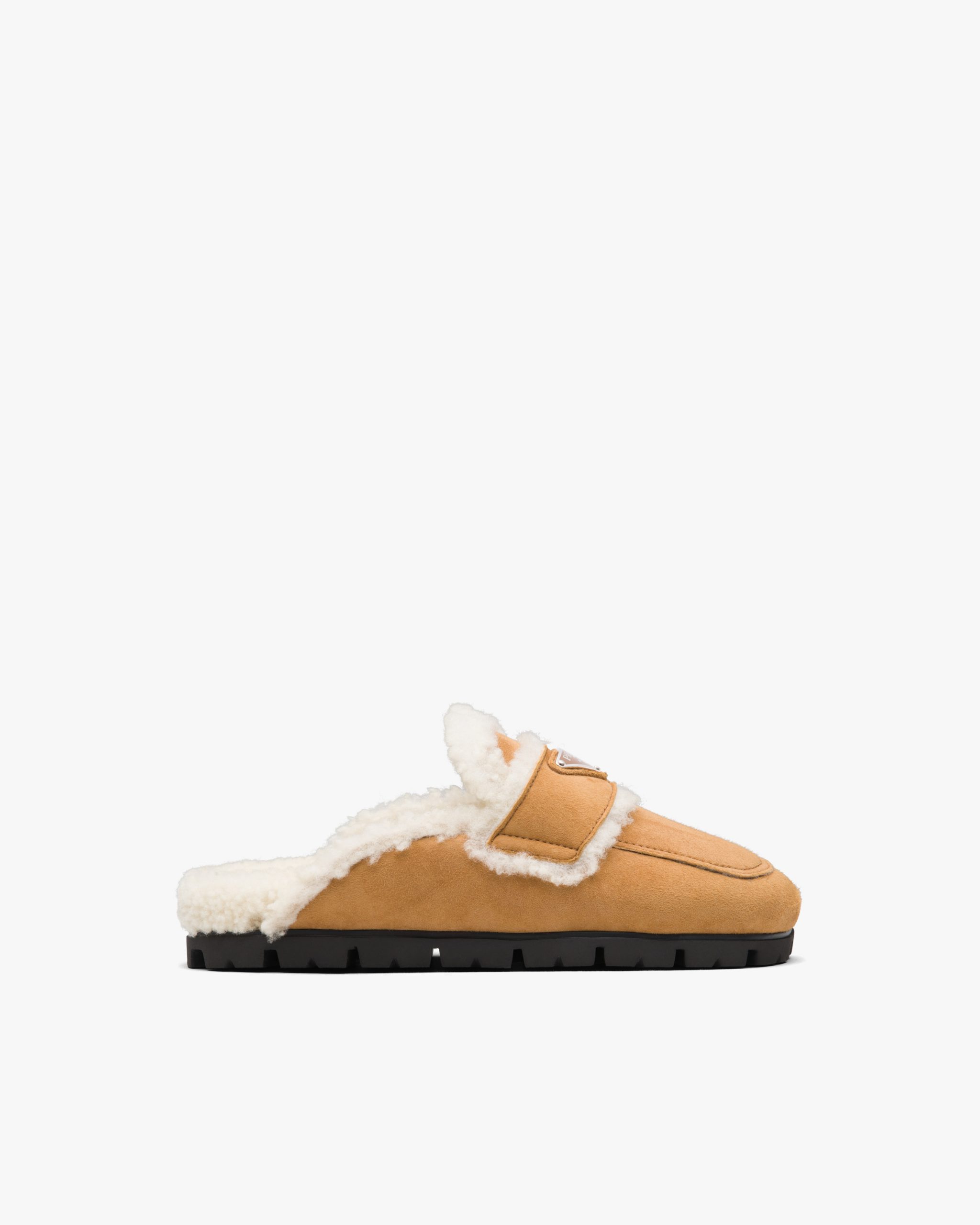 Cognac Shearling slippers - Image 2