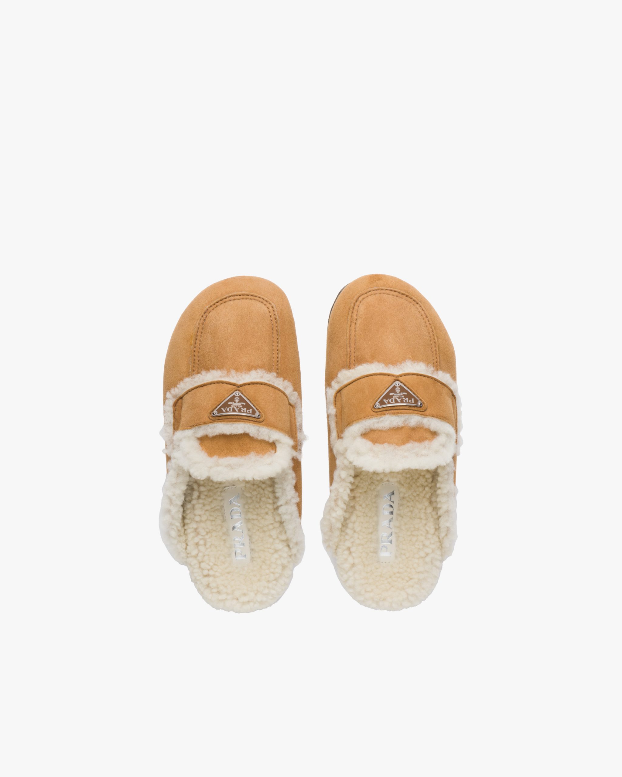 Cognac Shearling slippers - Image 4