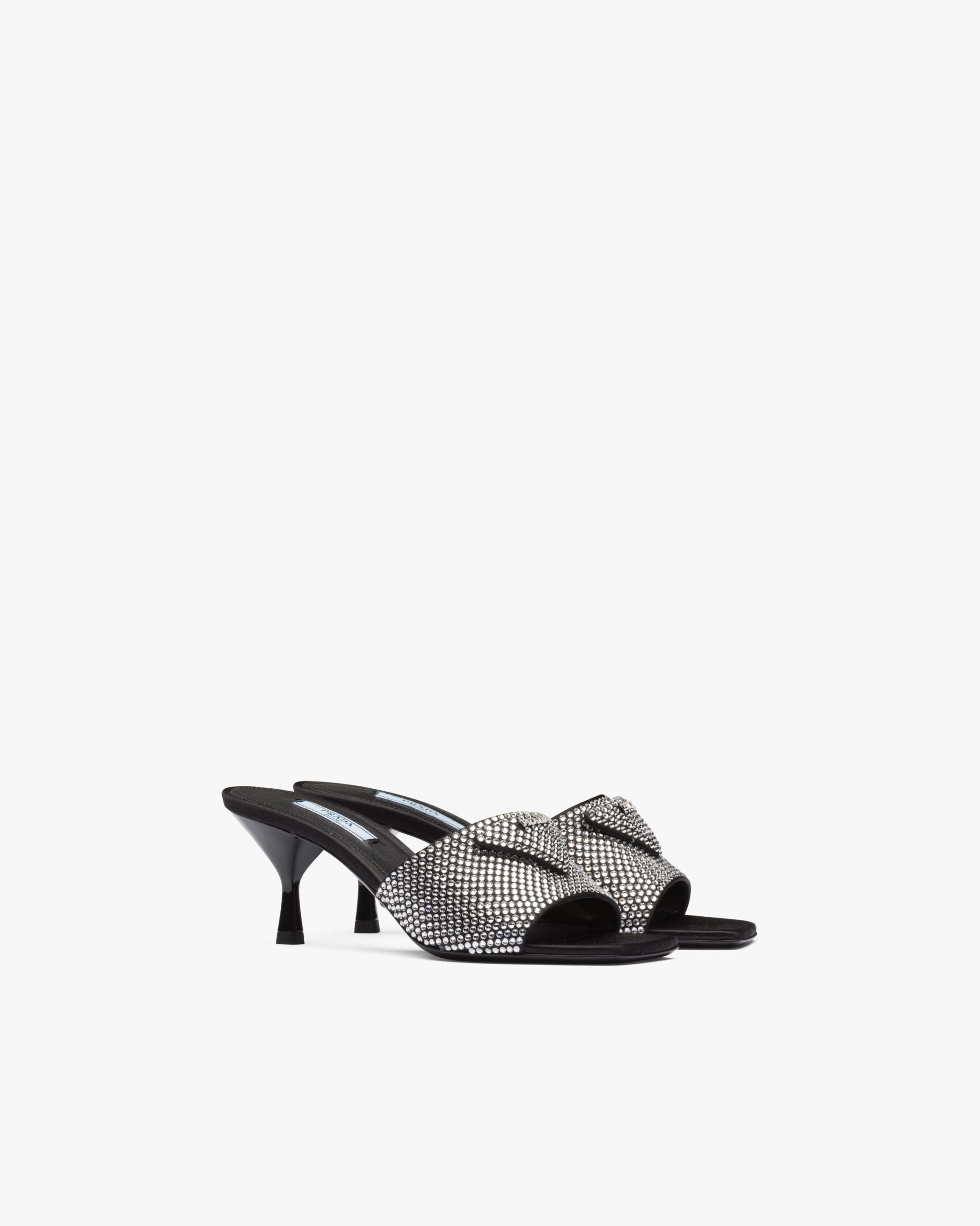 Crystal Satin sandals with crystals