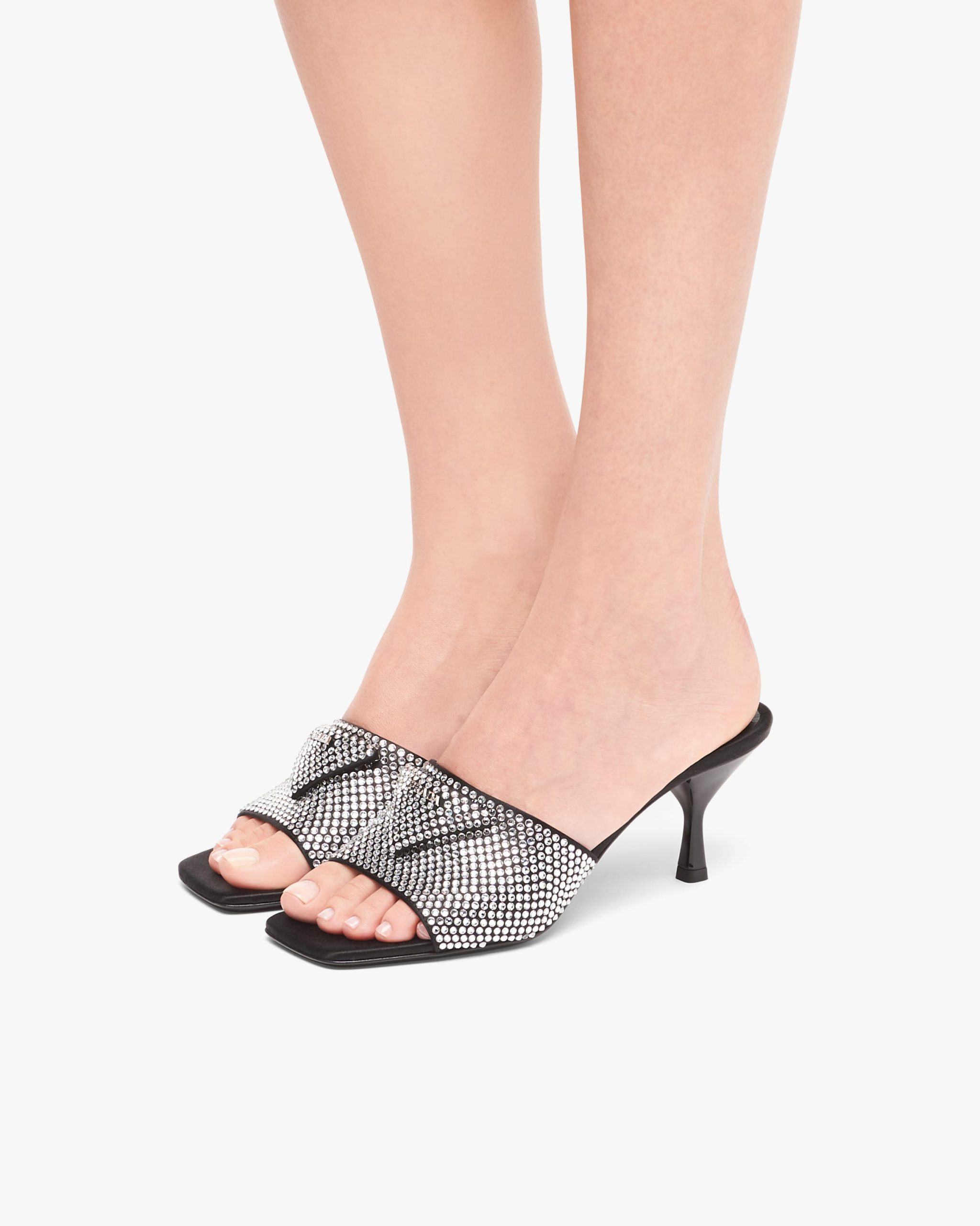 Crystal Satin sandals with crystals - Image 5