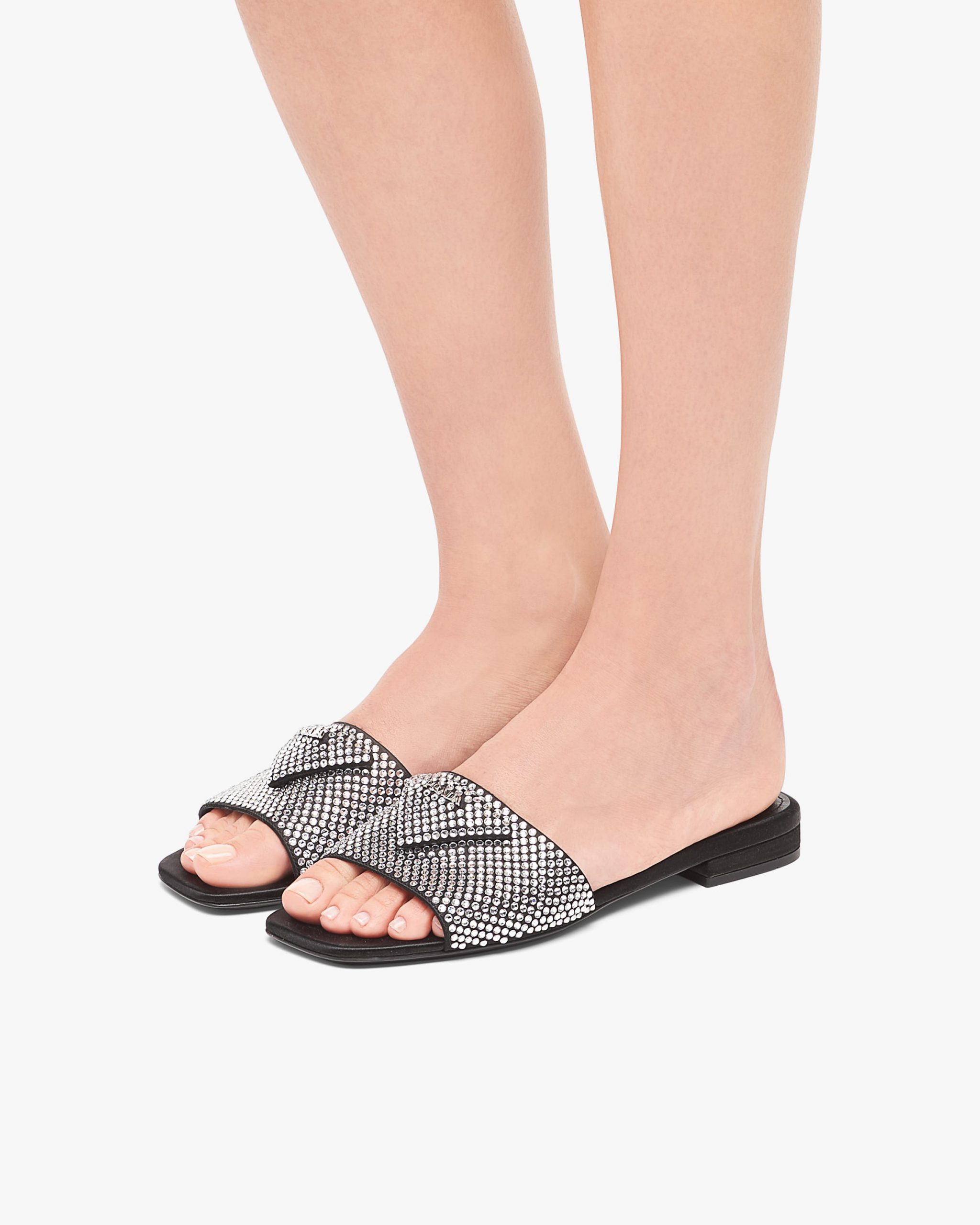 Crystal Satin slides with crystals - Image 5