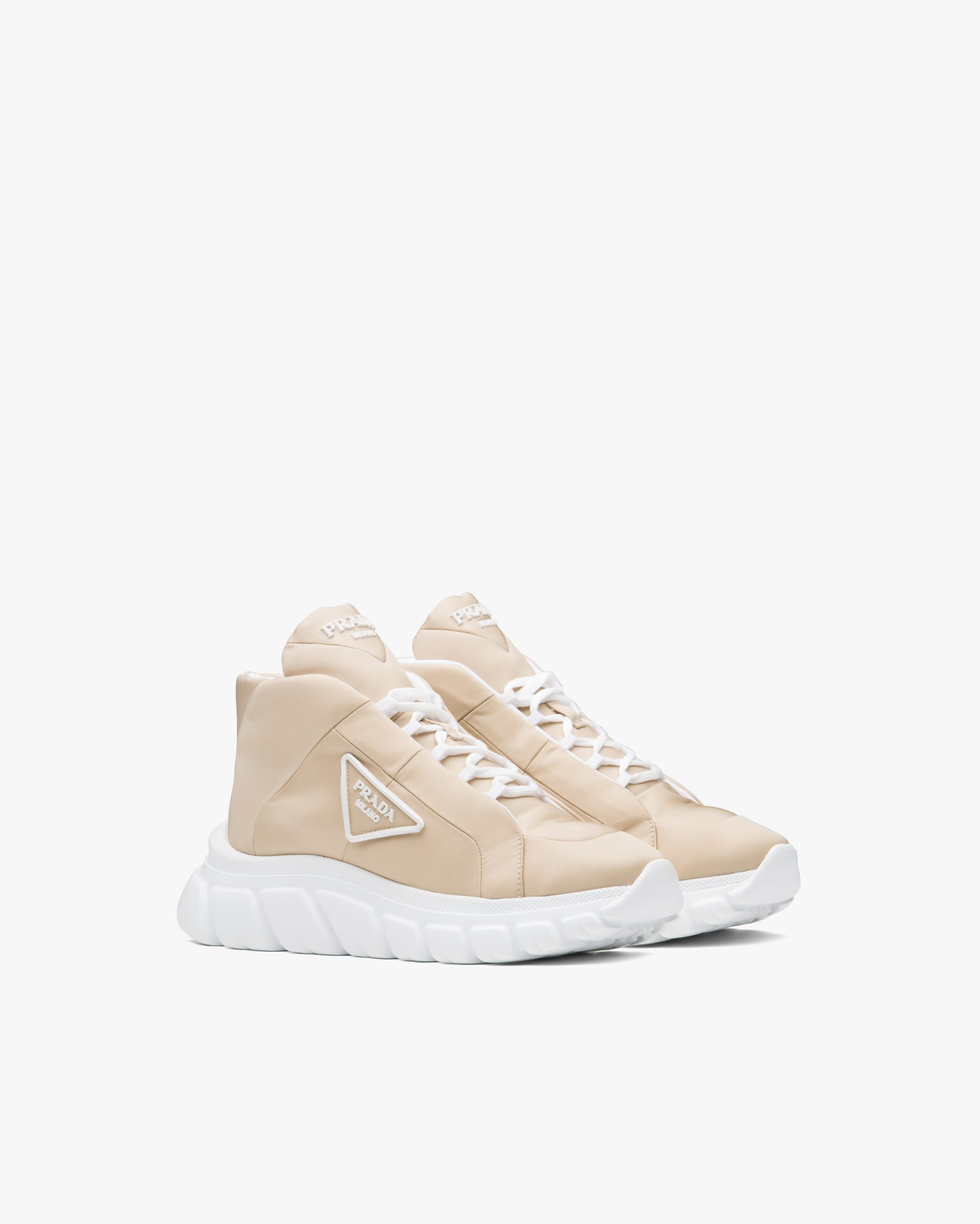 Desert Beige Nylon gabardine sneakers